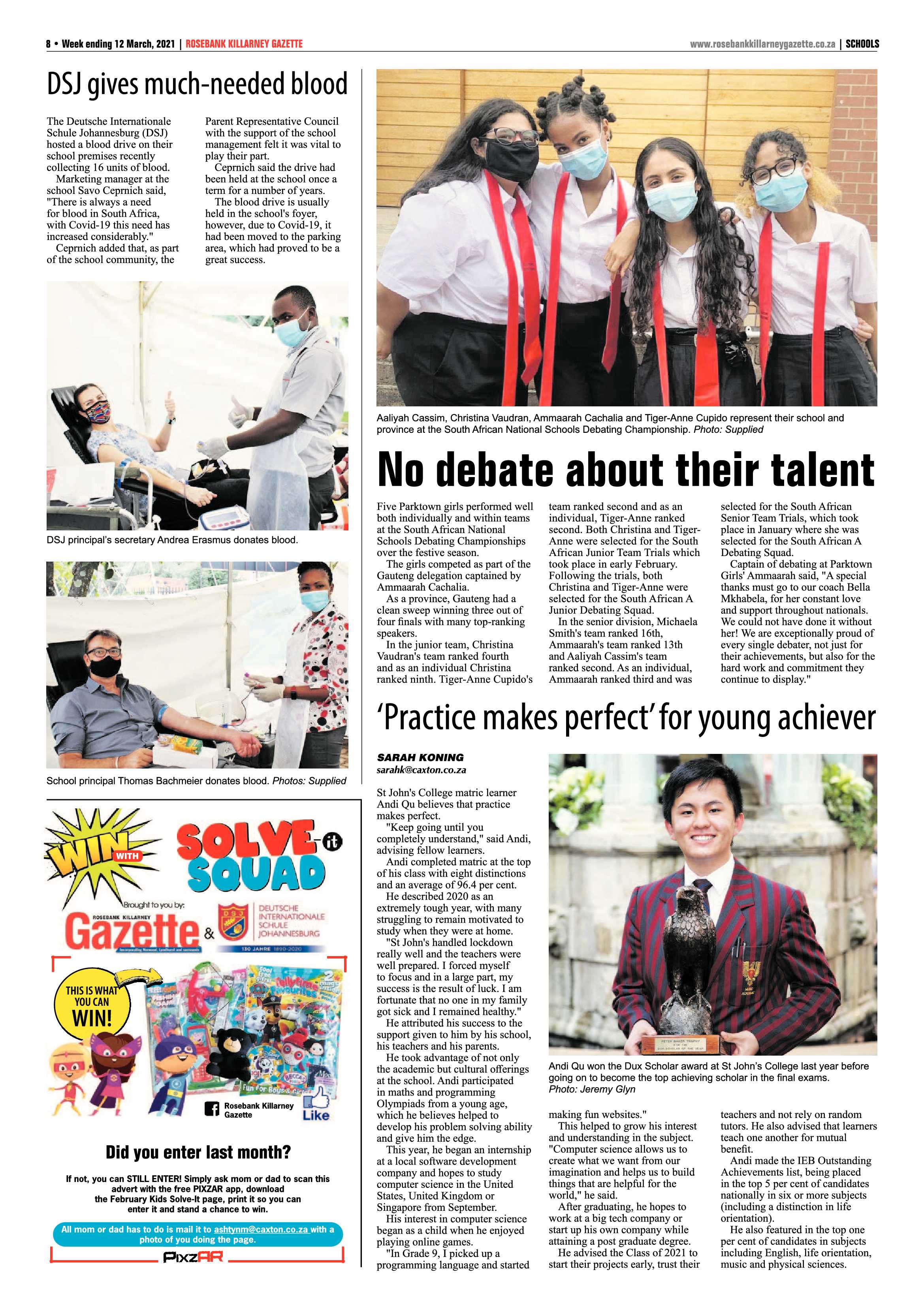 Rosebank Killarney Gazette 12 March 2021 page 8