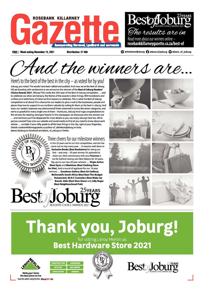 Rosebank Killarney Gazette 12 November 2021 page 1