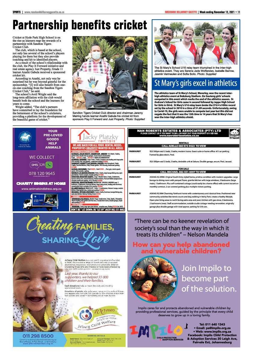 Rosebank Killarney Gazette 12 November 2021 page 13