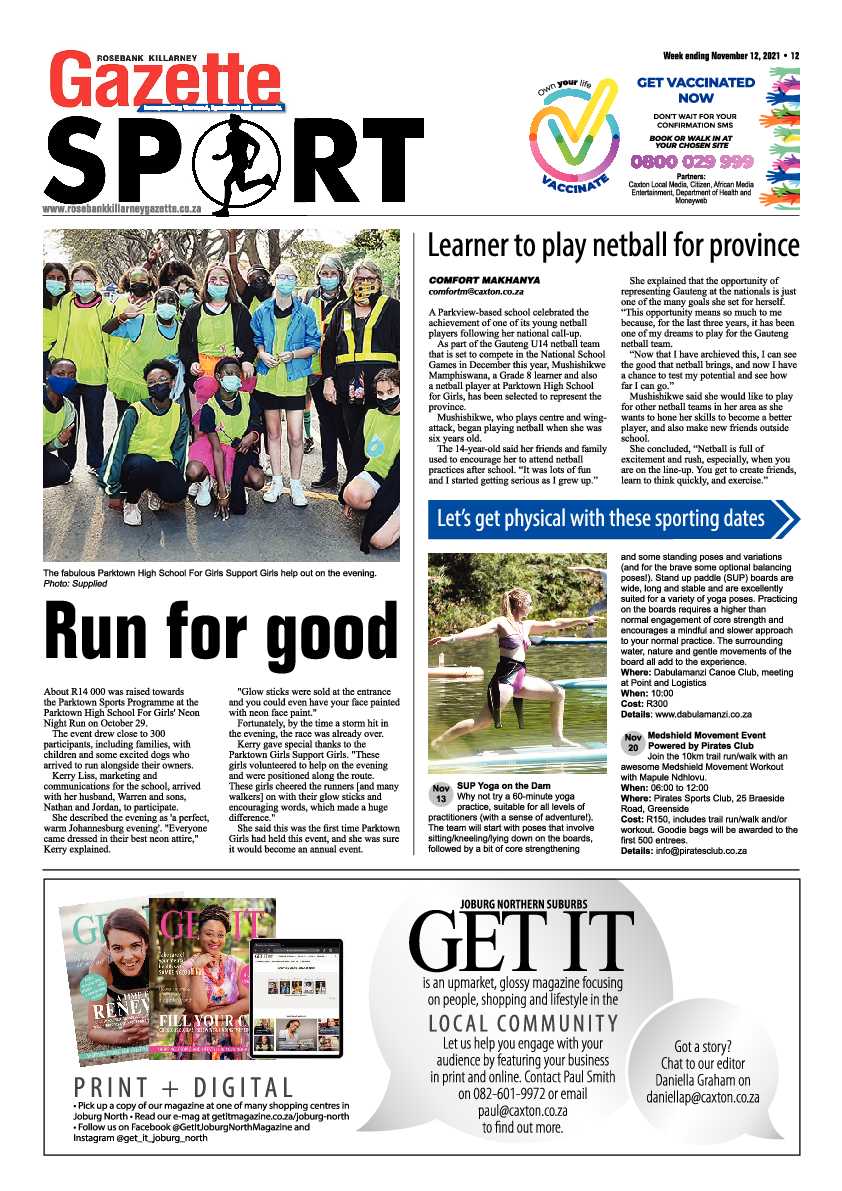 Rosebank Killarney Gazette 12 November 2021 page 14