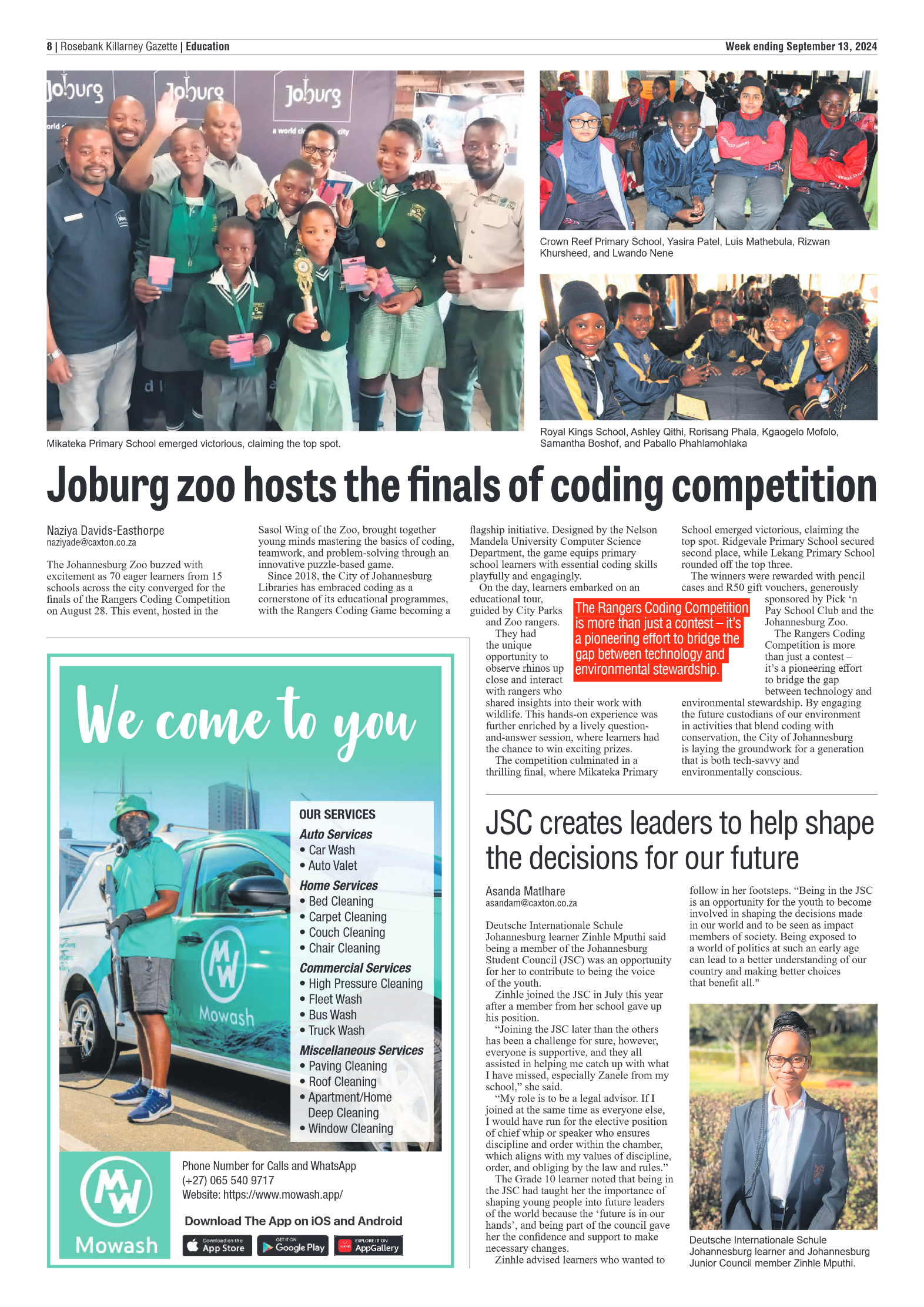 Rosebank Killarney Gazette 12 September 2024 page 8