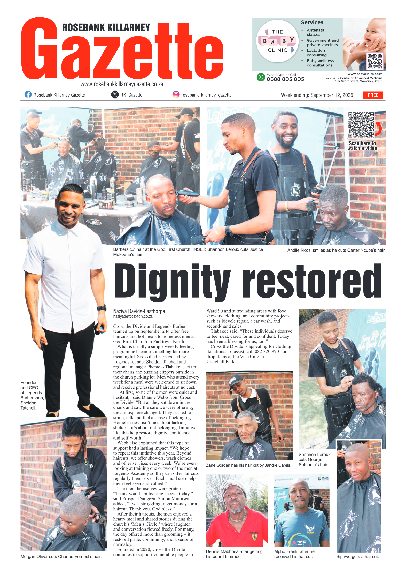 Rosebank Killarney Gazette 12 September 2025 page 1