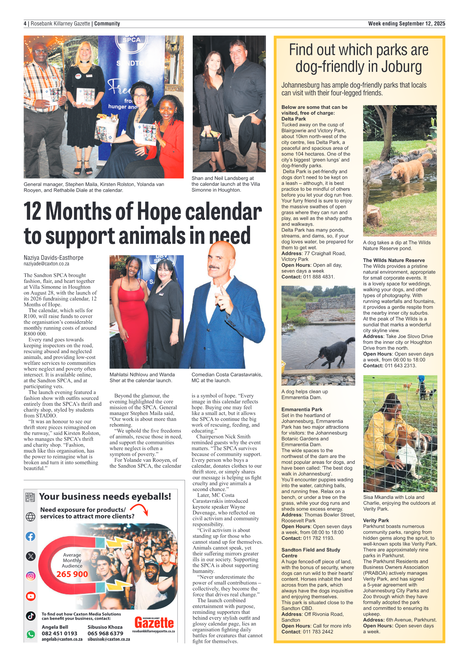 Rosebank Killarney Gazette 12 September 2025 page 4