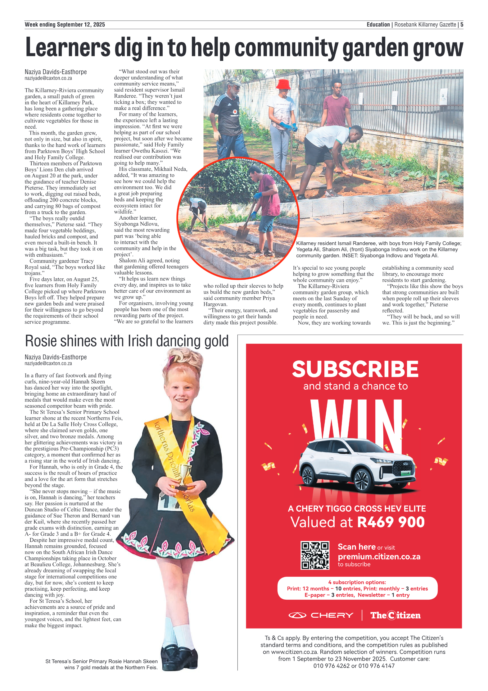Rosebank Killarney Gazette 12 September 2025 page 5