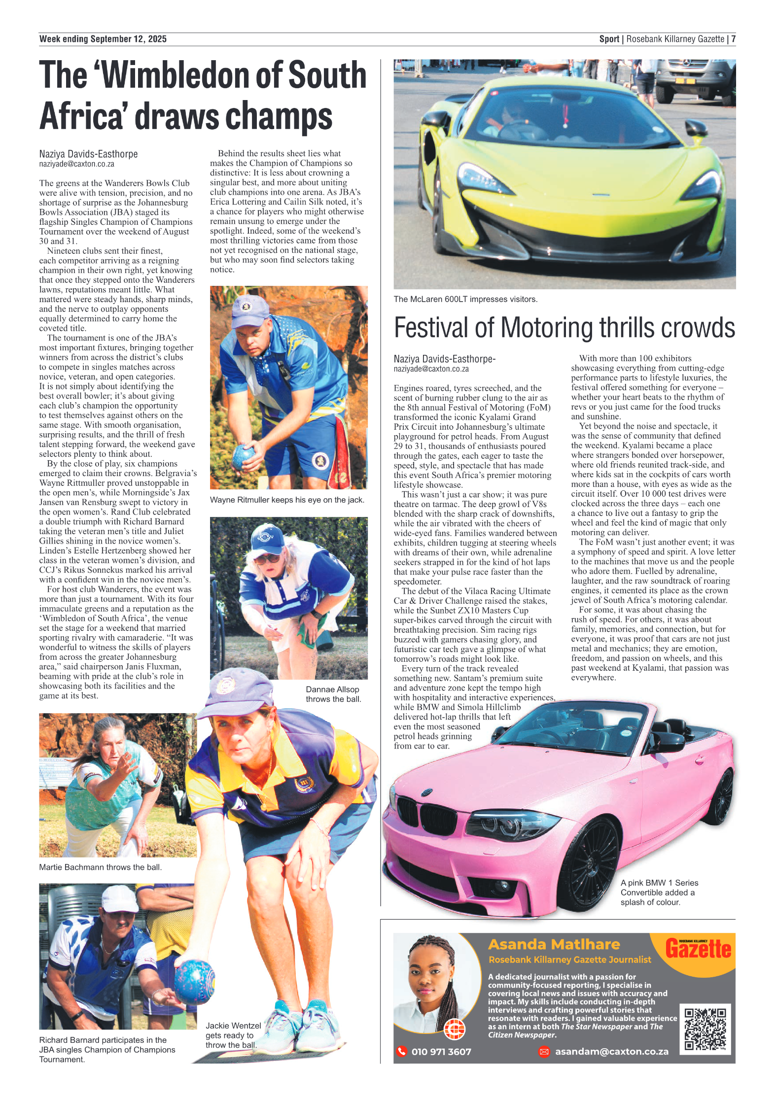 Rosebank Killarney Gazette 12 September 2025 page 7