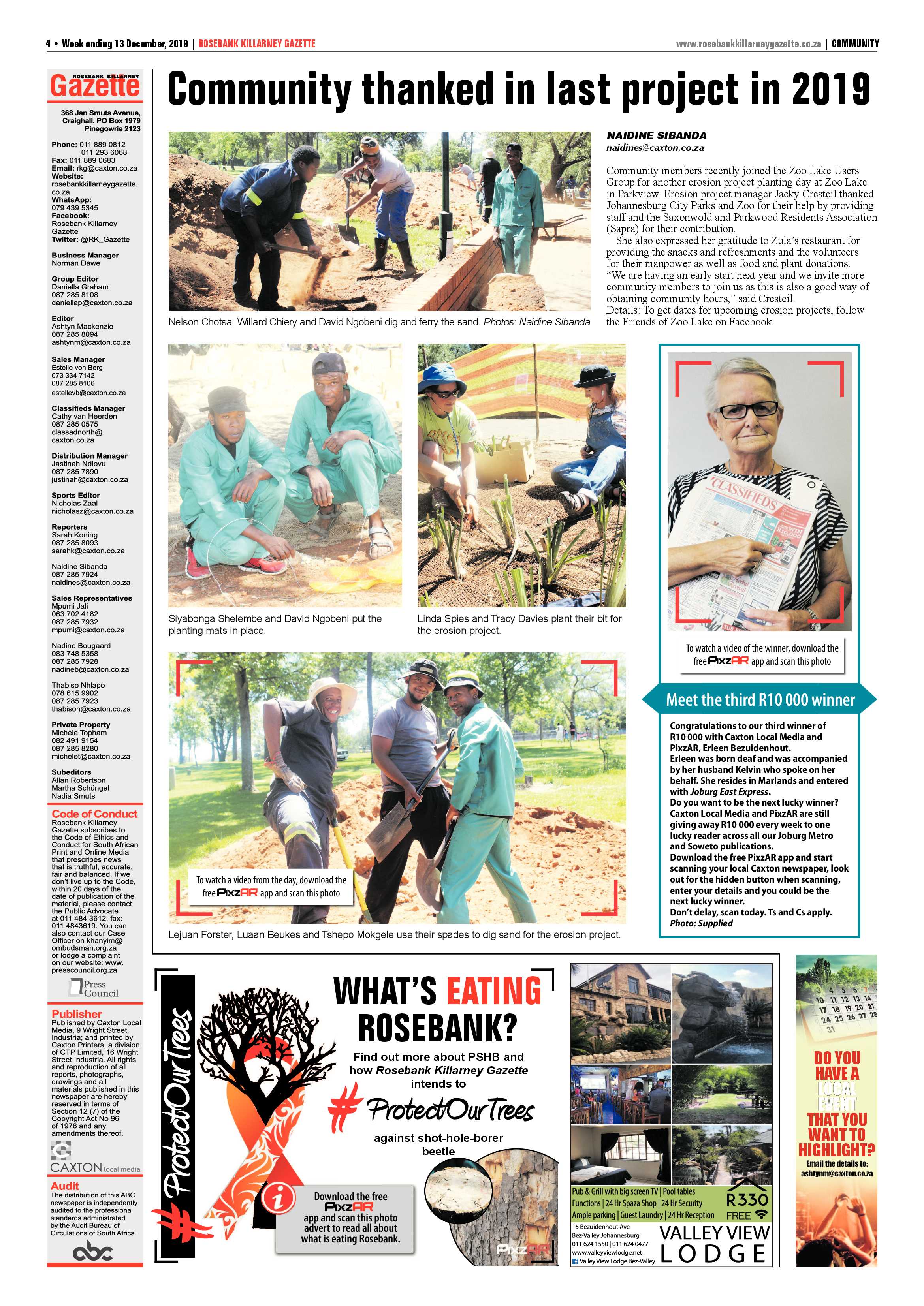 Rosebank Killarney Gazette 09 December 2019 page 4