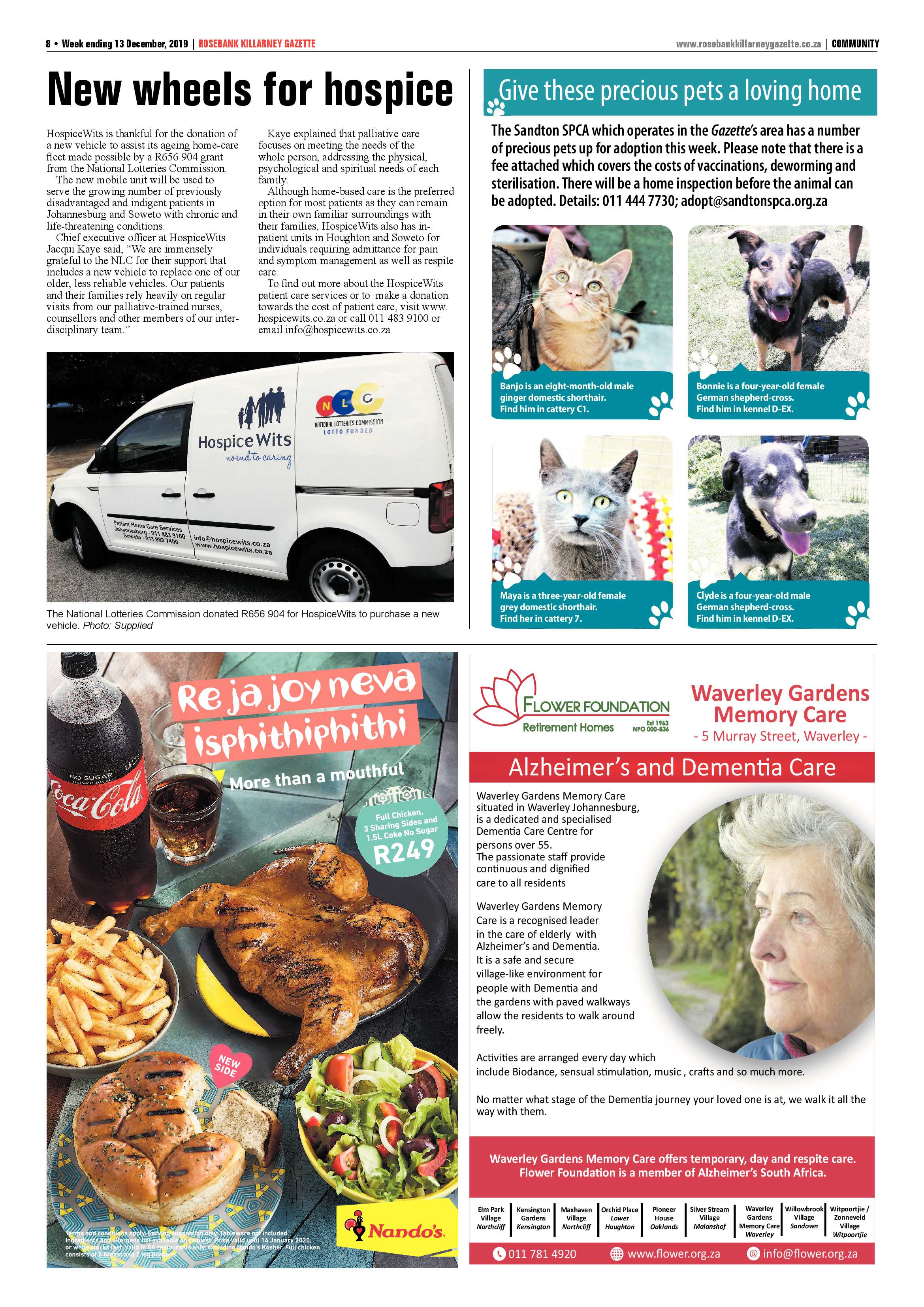 Rosebank Killarney Gazette 09 December 2019 page 8