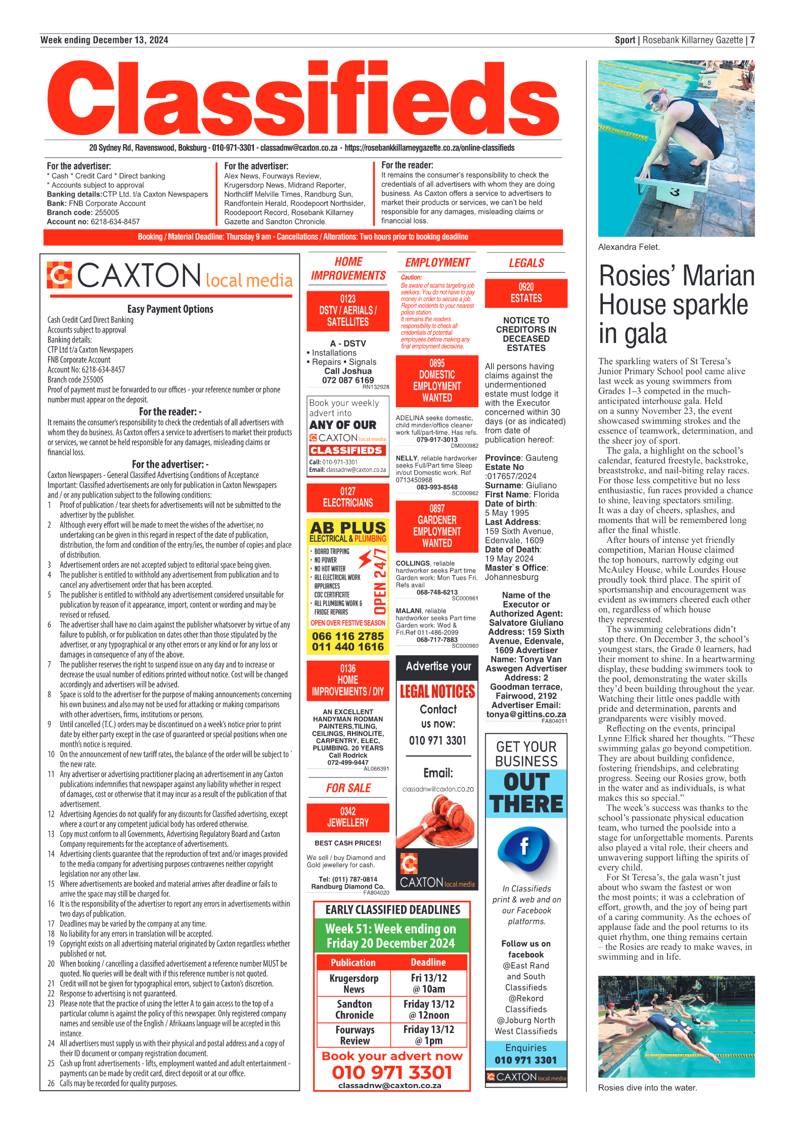 Rosebank Killarney Gazette 13 December 2024 page 7