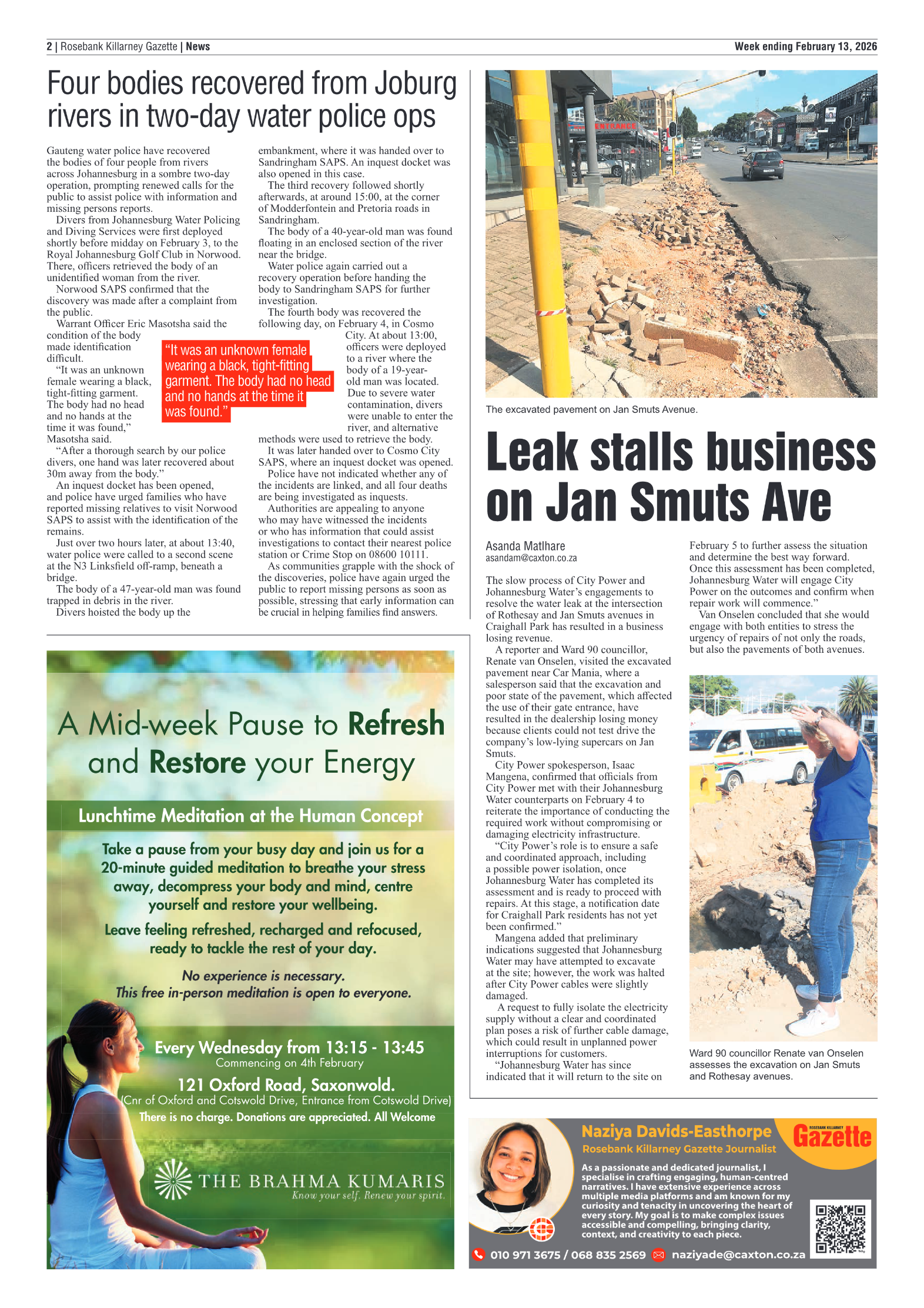 Rosebank Killarney Gazette 13 February 2026 page 2