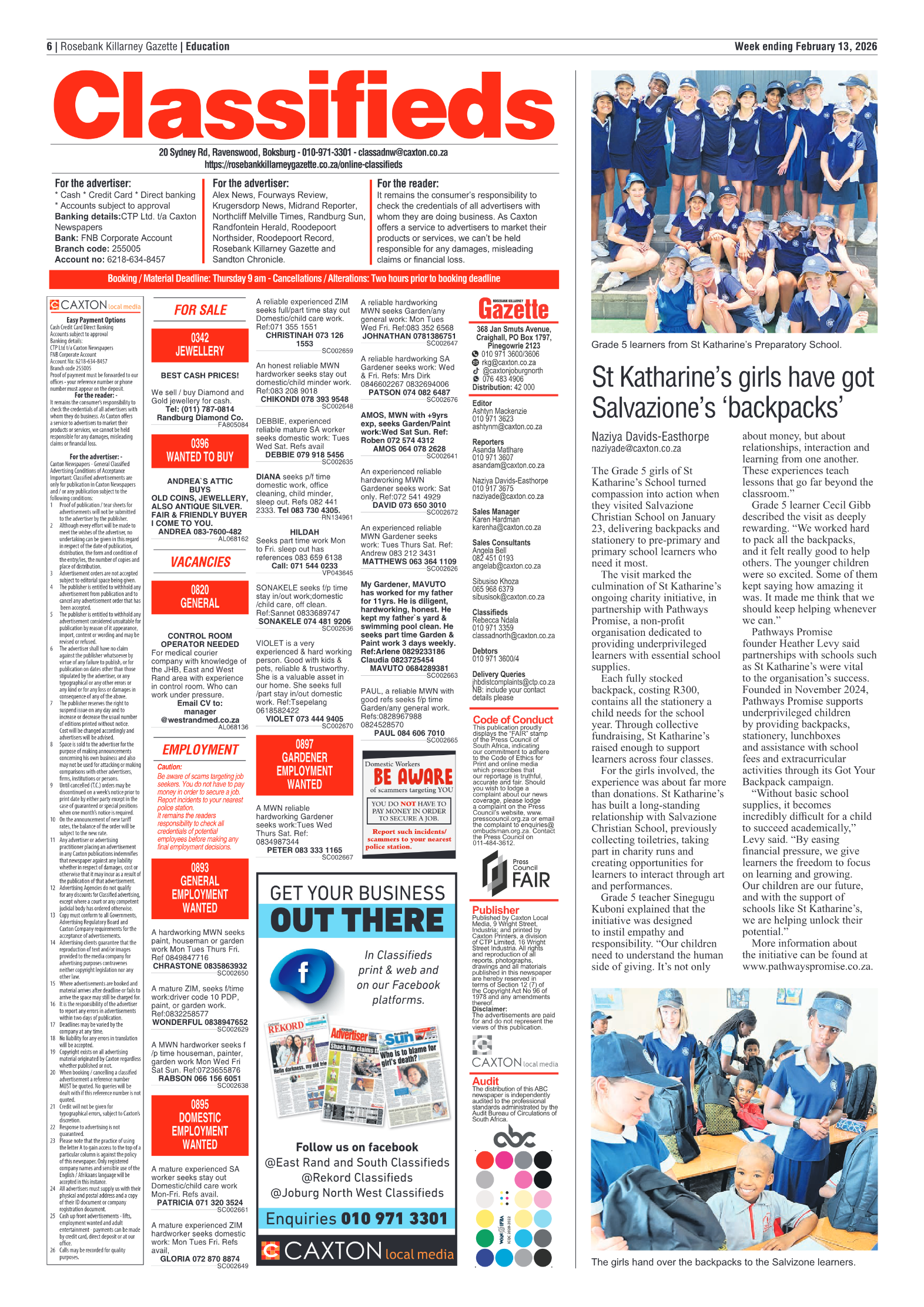 Rosebank Killarney Gazette 13 February 2026 page 6