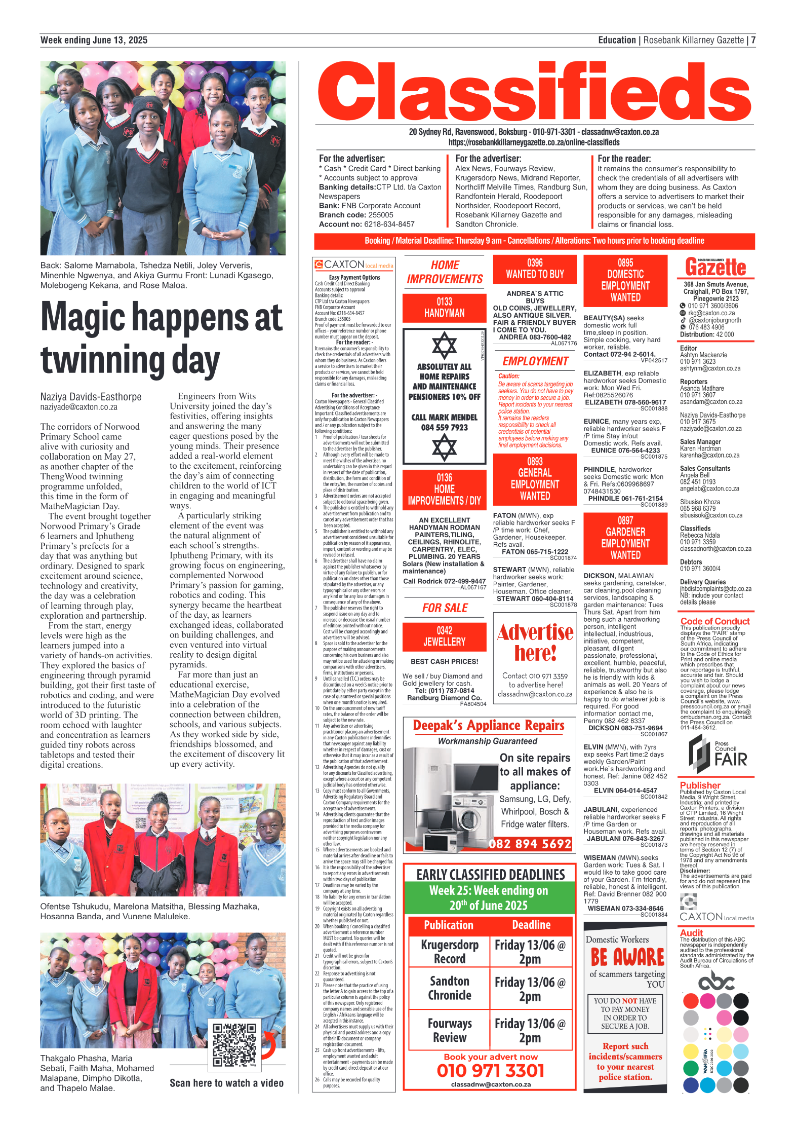 Rosebank Killarney Gazette 13 June 2025 page 7