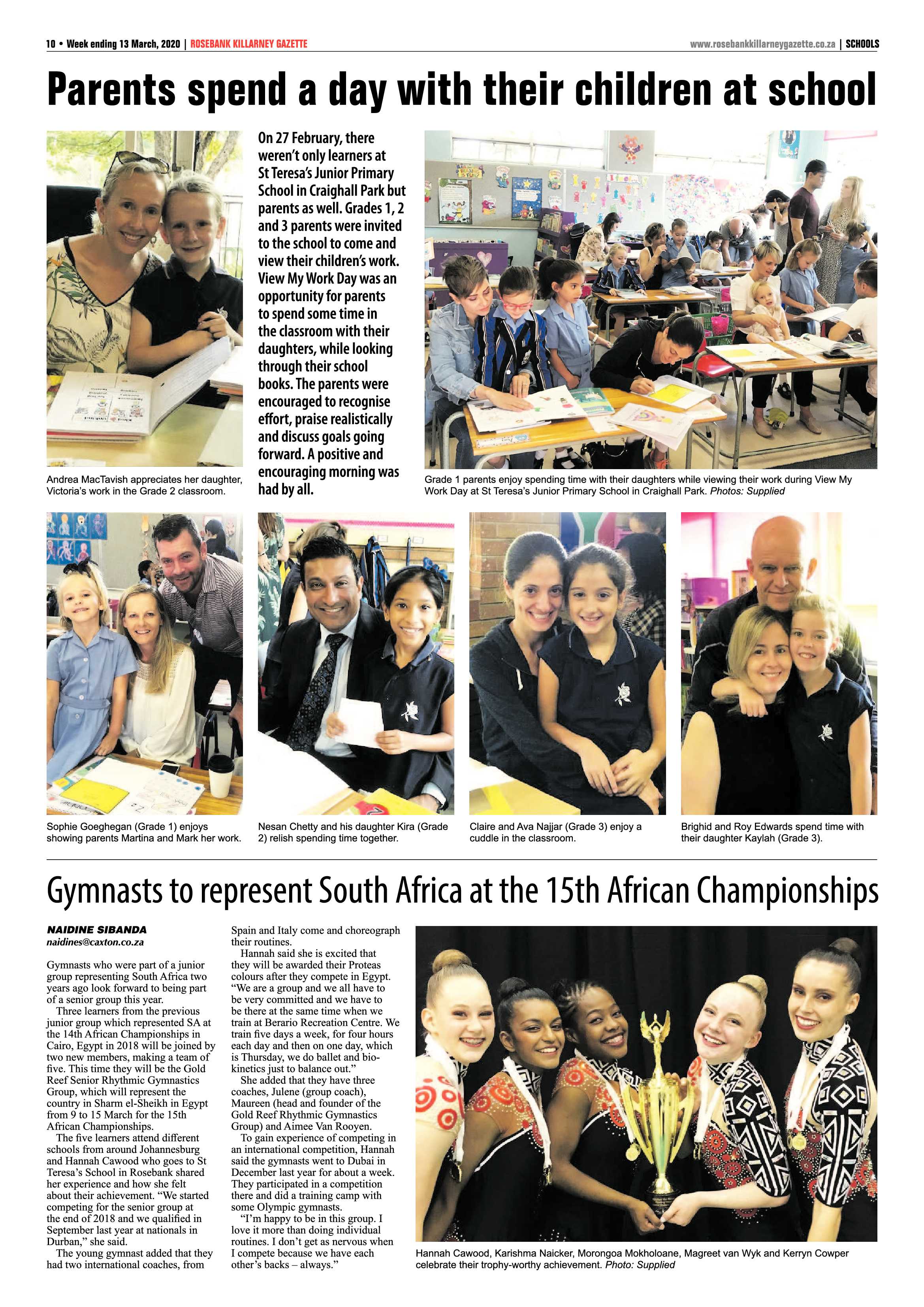 Rosebank Killarney Gazette 13 March 2020 page 10