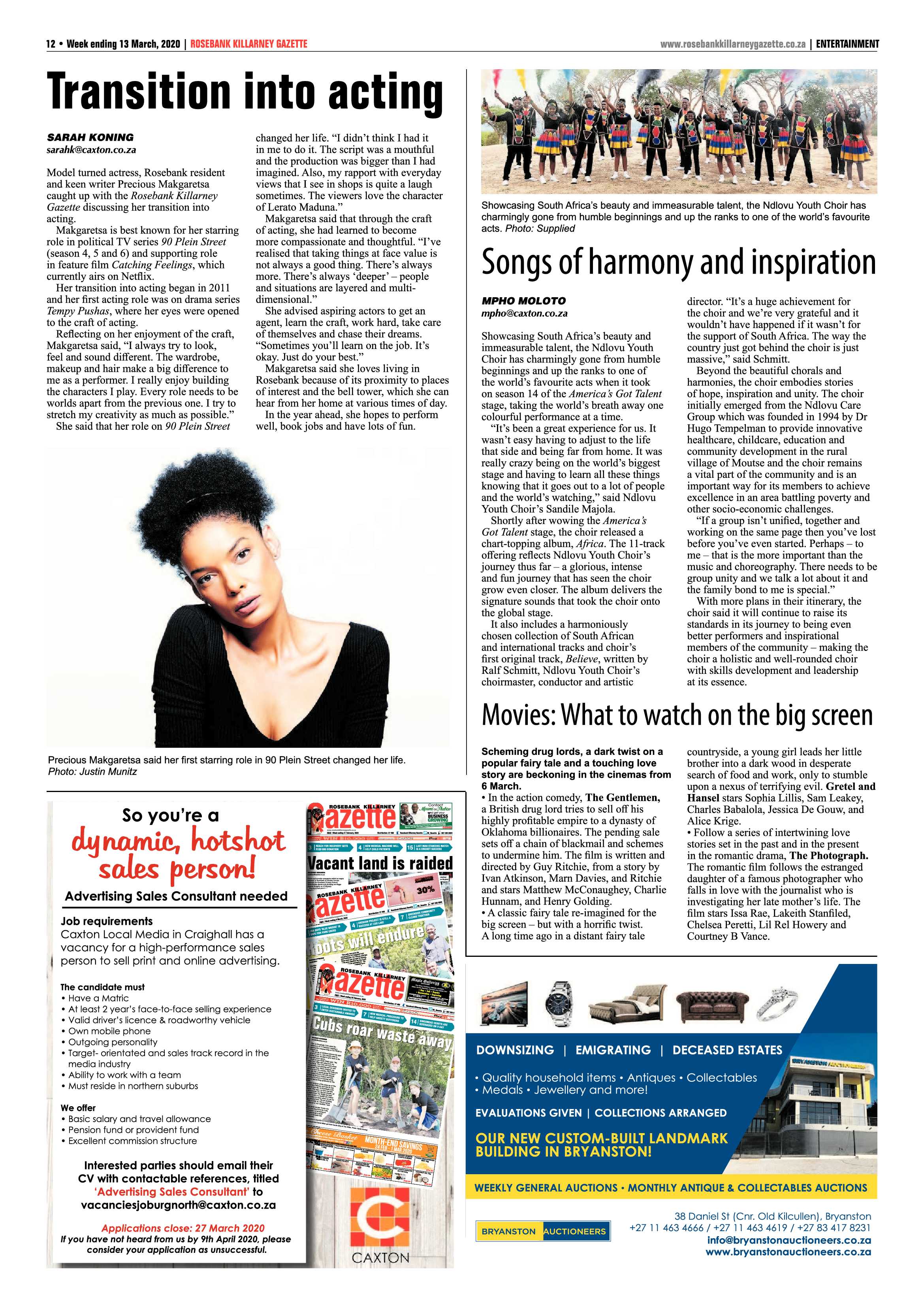 Rosebank Killarney Gazette 13 March 2020 page 12