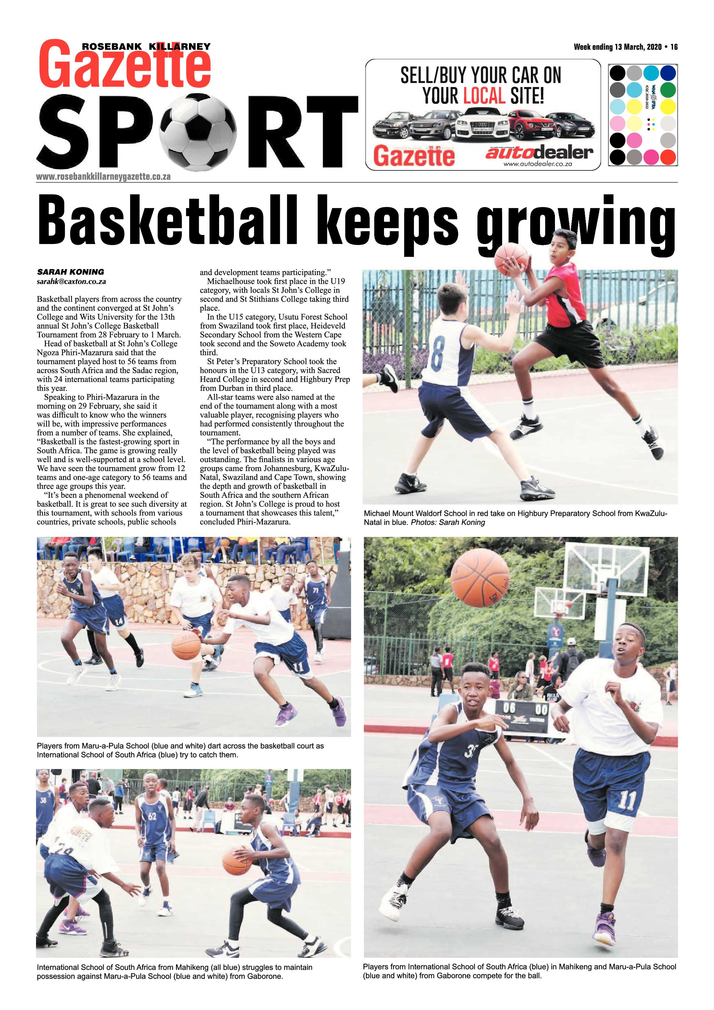 Rosebank Killarney Gazette 13 March 2020 page 16