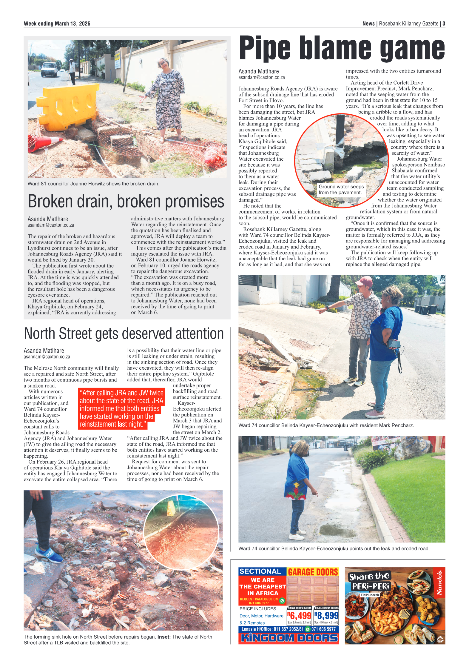 Rosebank Killarney Gazette 13 March 2026 page 3