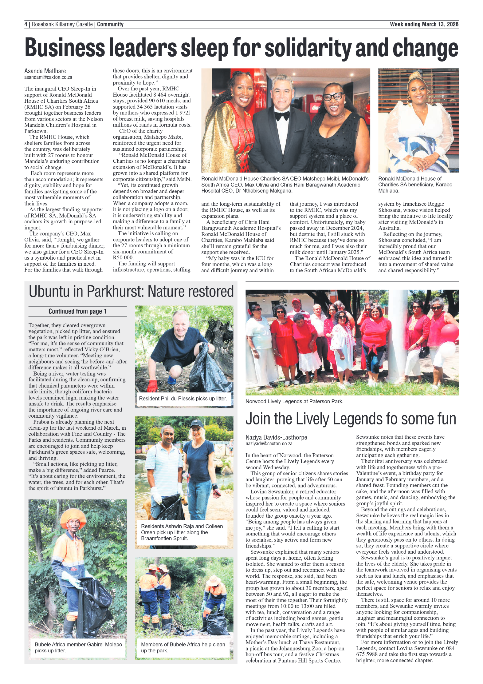 Rosebank Killarney Gazette 13 March 2026 page 4