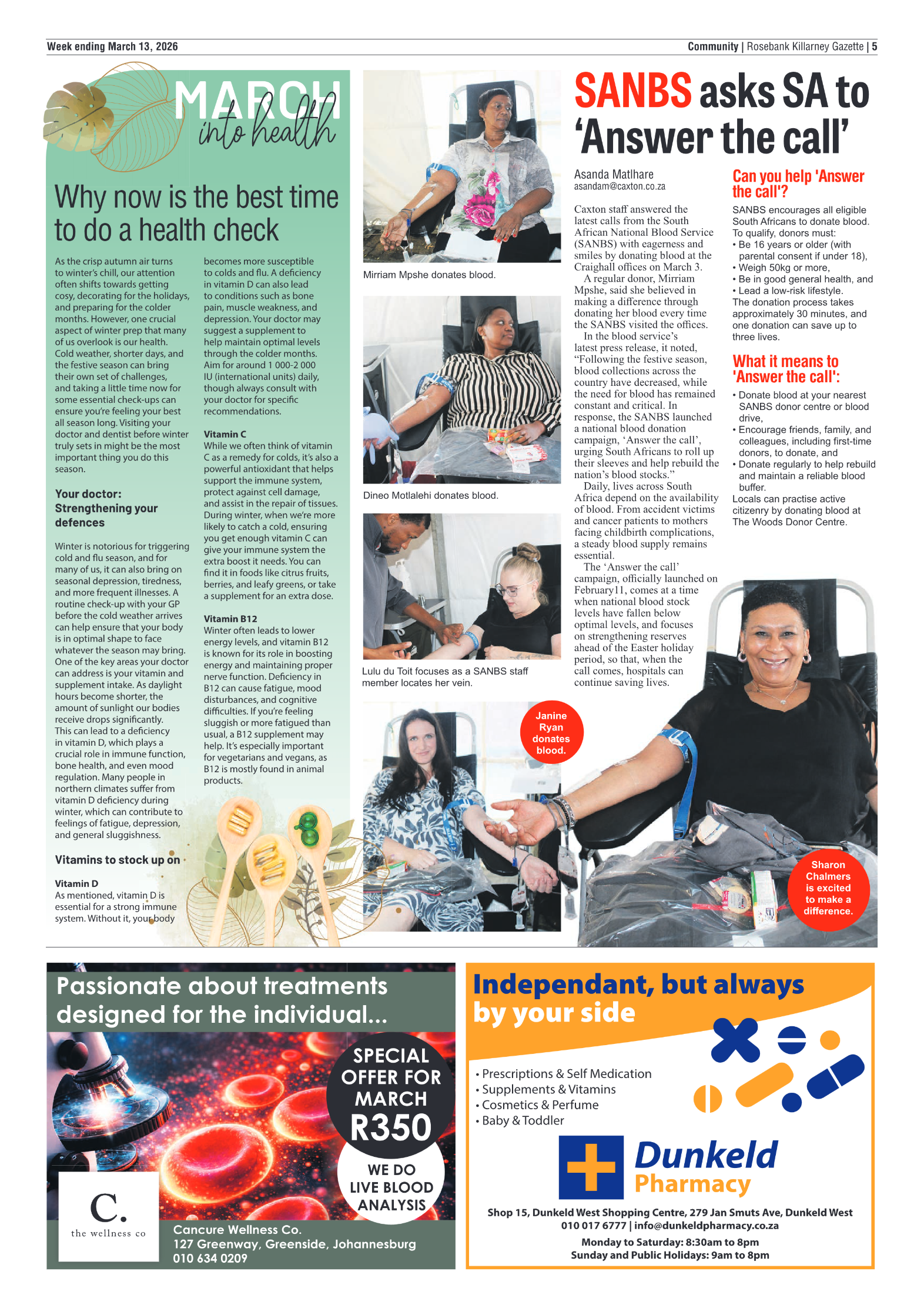Rosebank Killarney Gazette 13 March 2026 page 5