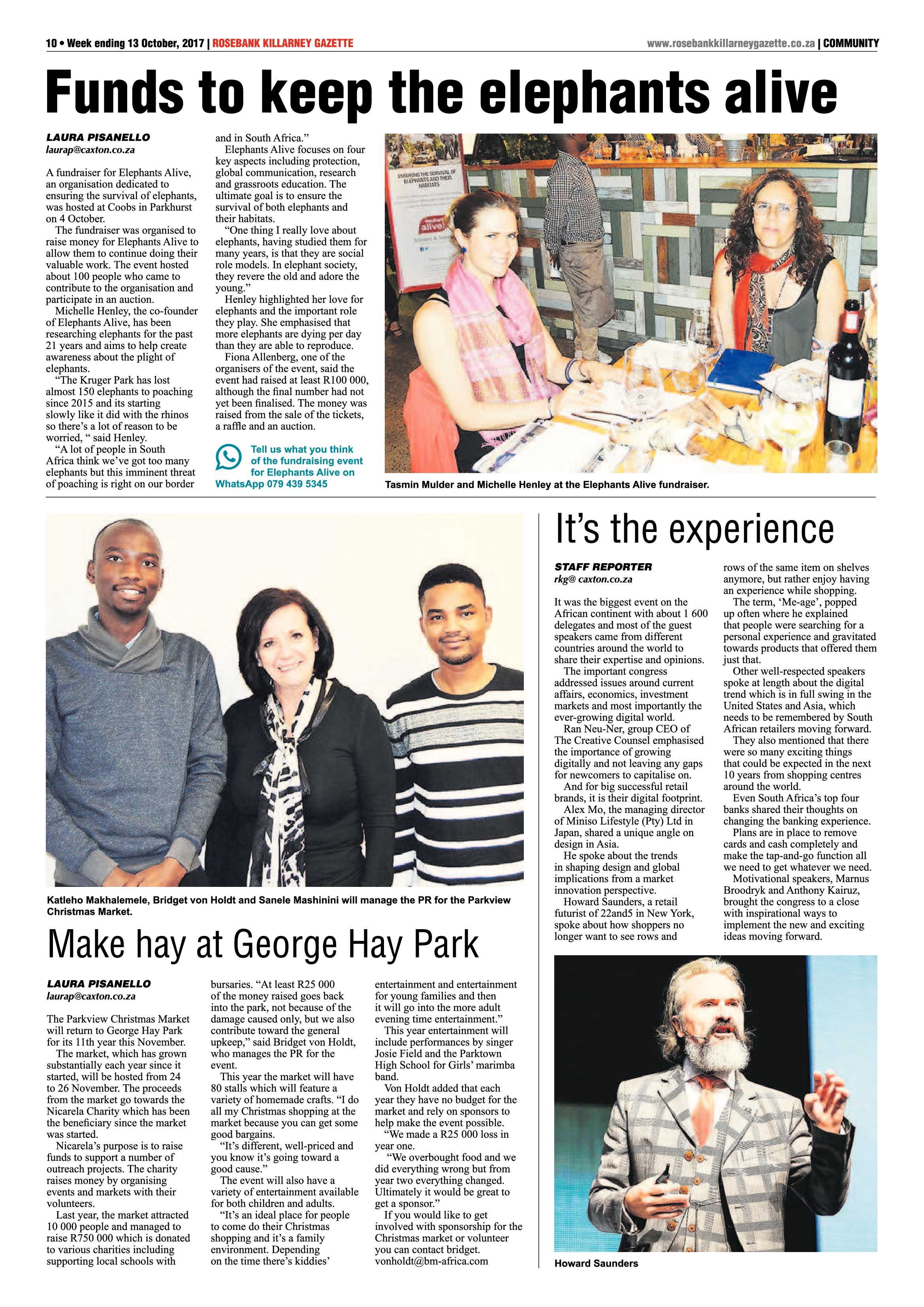 Rosebank Killarney Gazette 13 October 2017 page 10