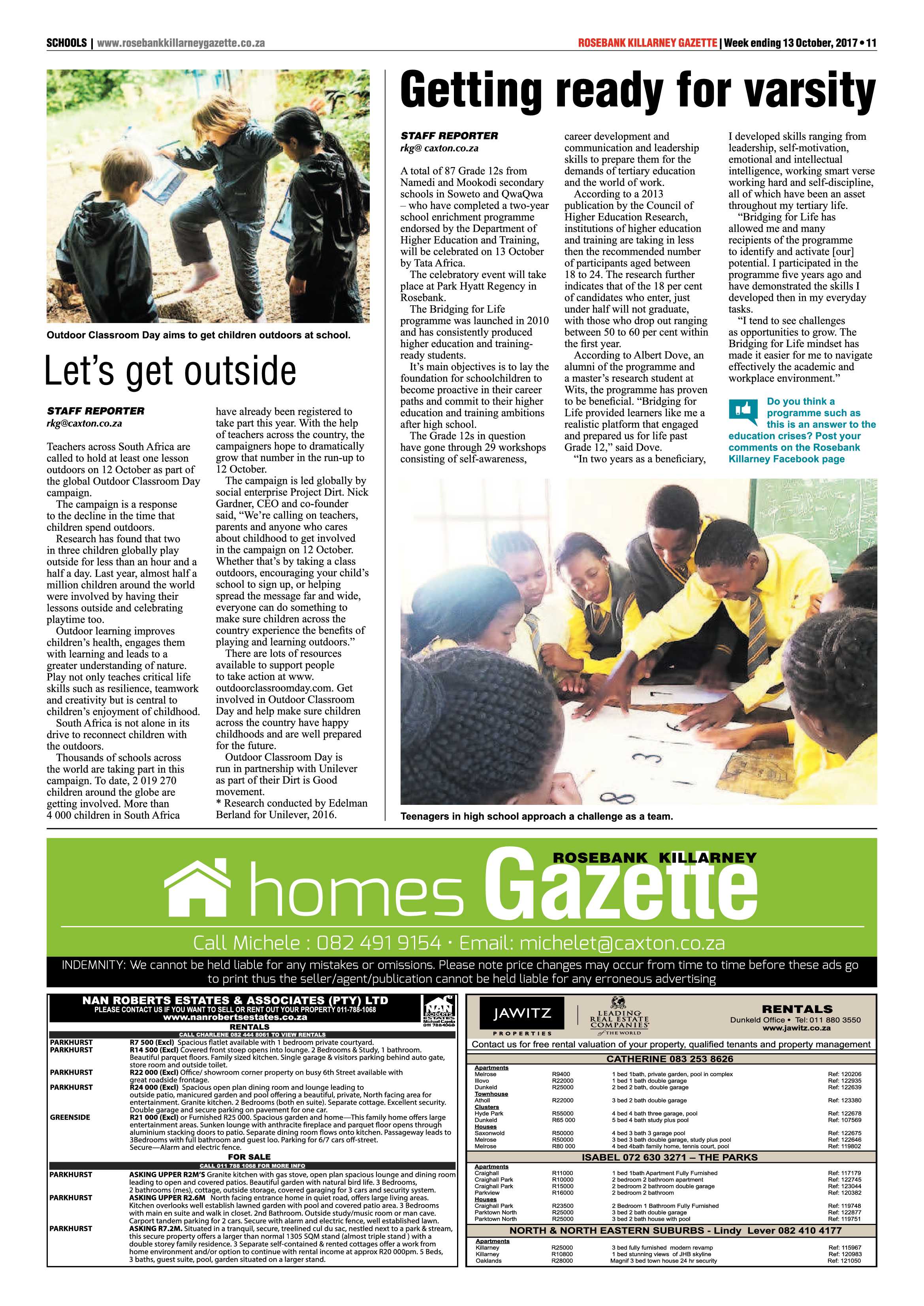 Rosebank Killarney Gazette 13 October 2017 page 11