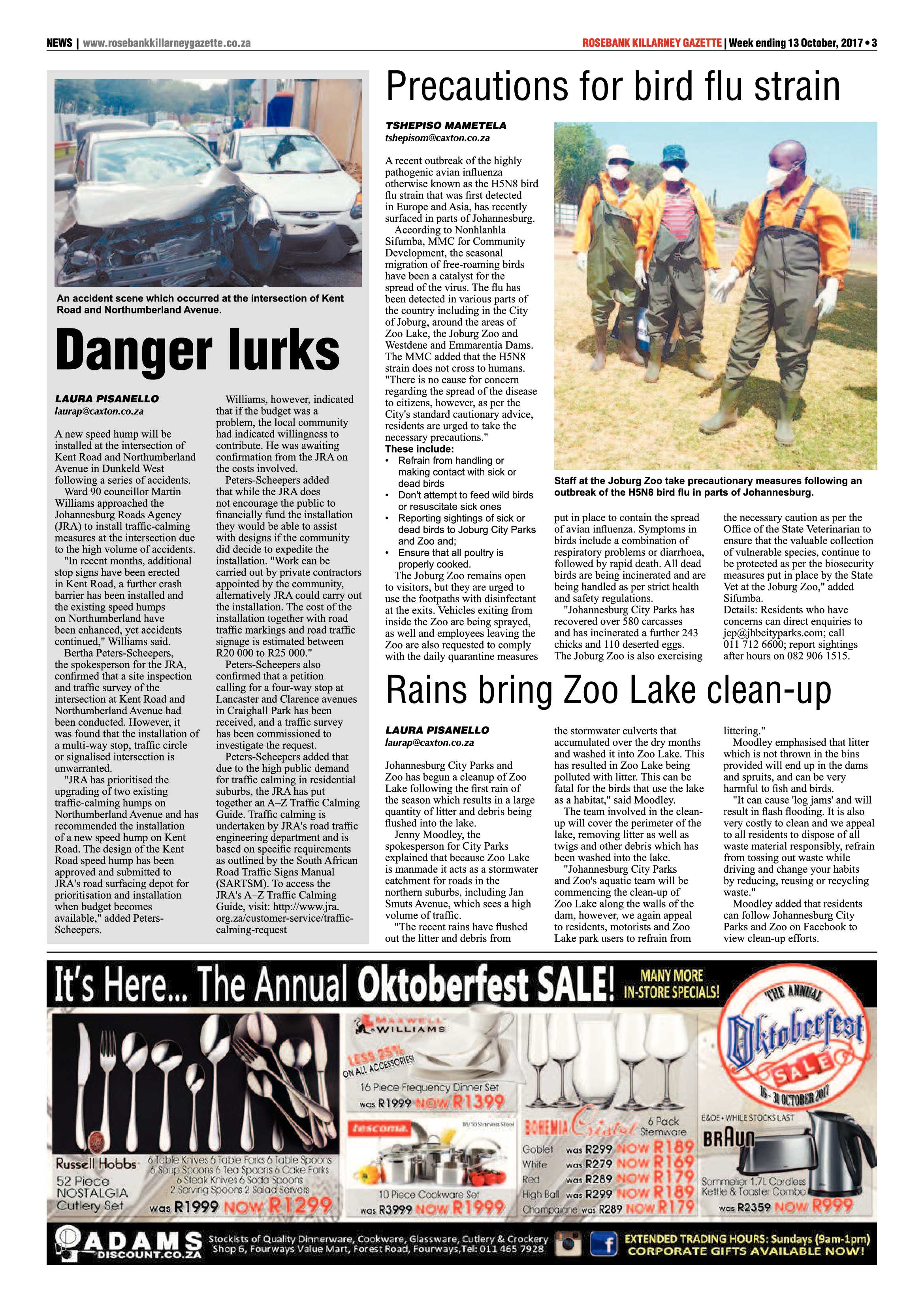 Rosebank Killarney Gazette 13 October 2017 page 3
