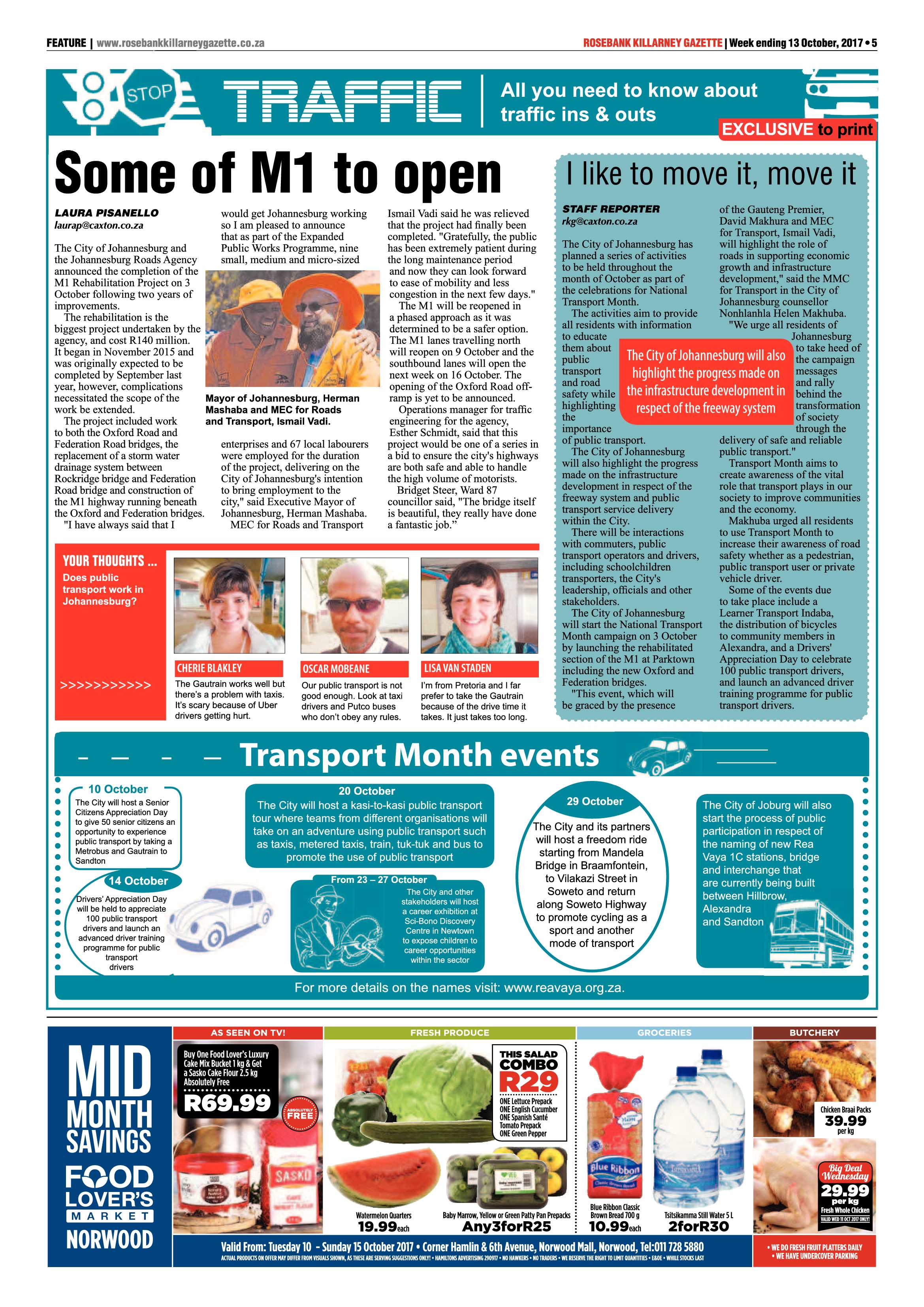 Rosebank Killarney Gazette 13 October 2017 page 5