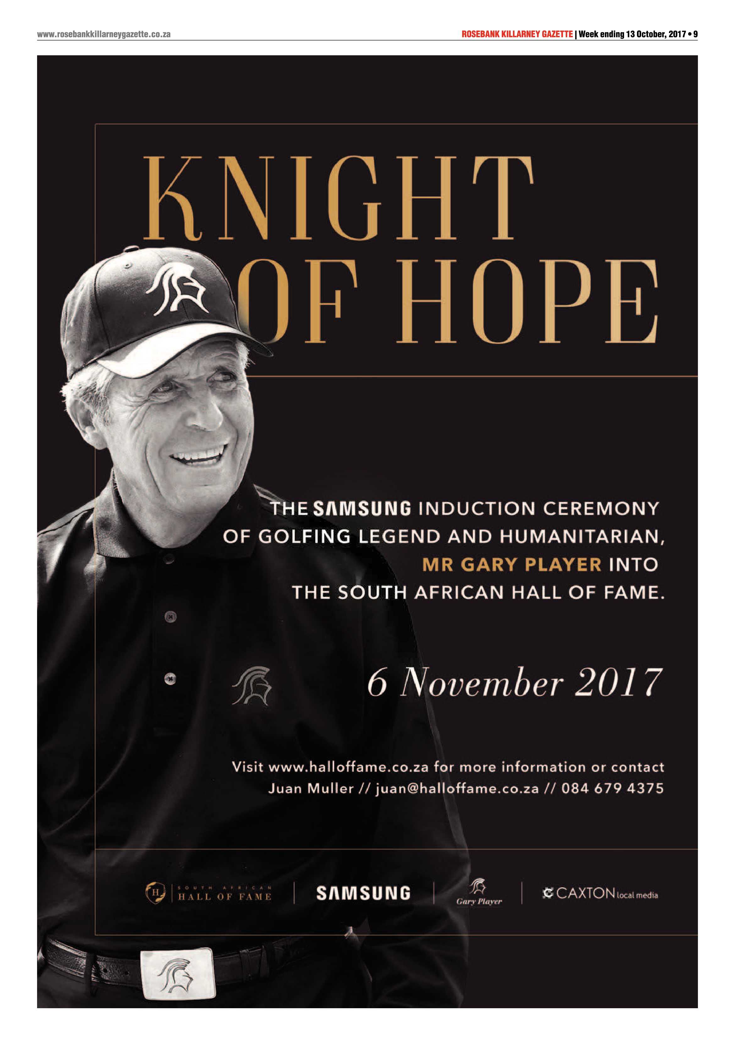 Rosebank Killarney Gazette 13 October 2017 page 9