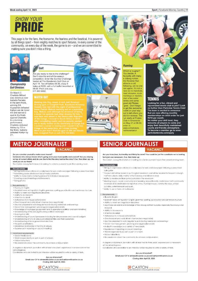 Rosebank Killarney Gazette 14 April 2023 page 11