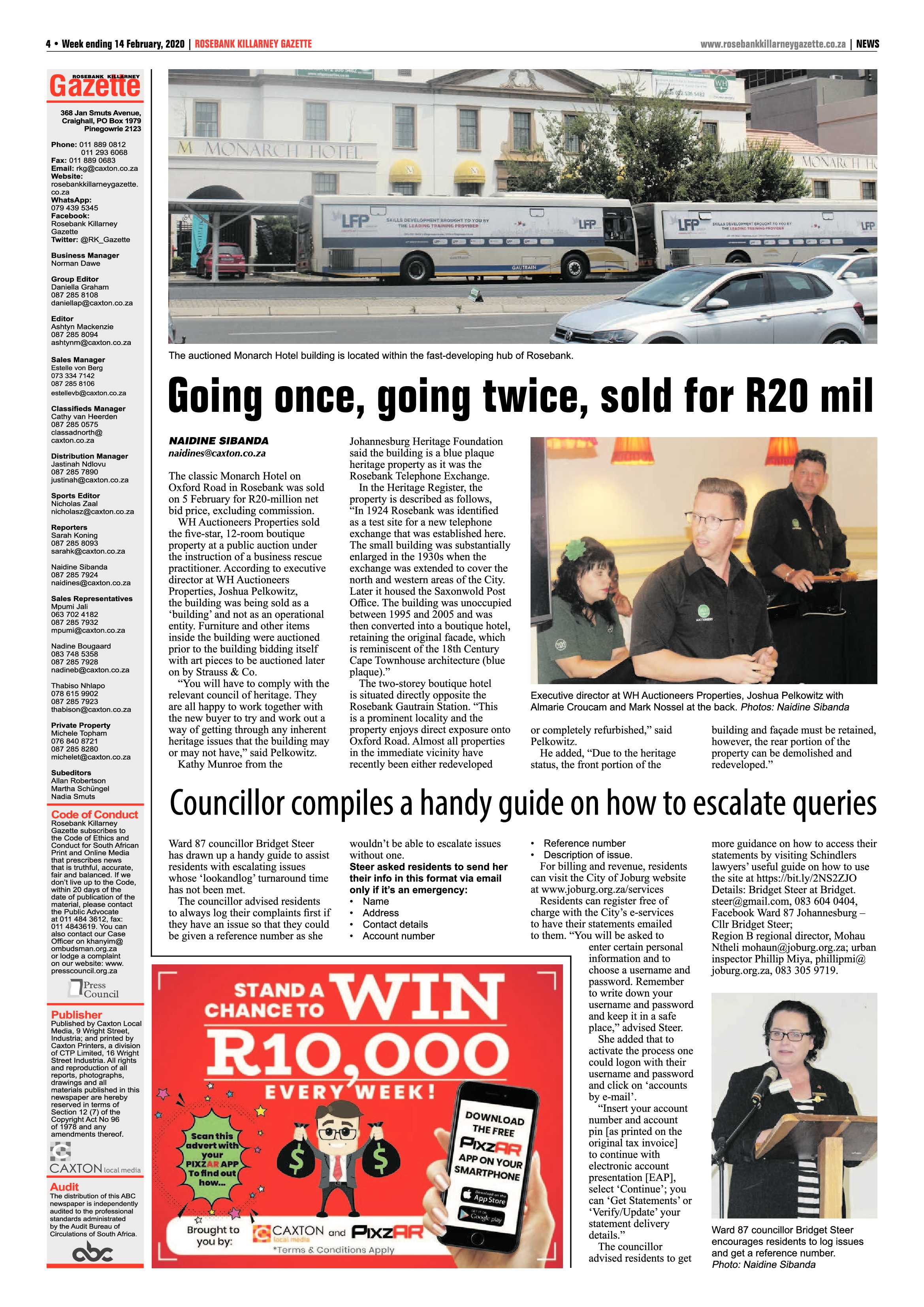 Rosebank Killarney Gazette 14 February 2020 page 4