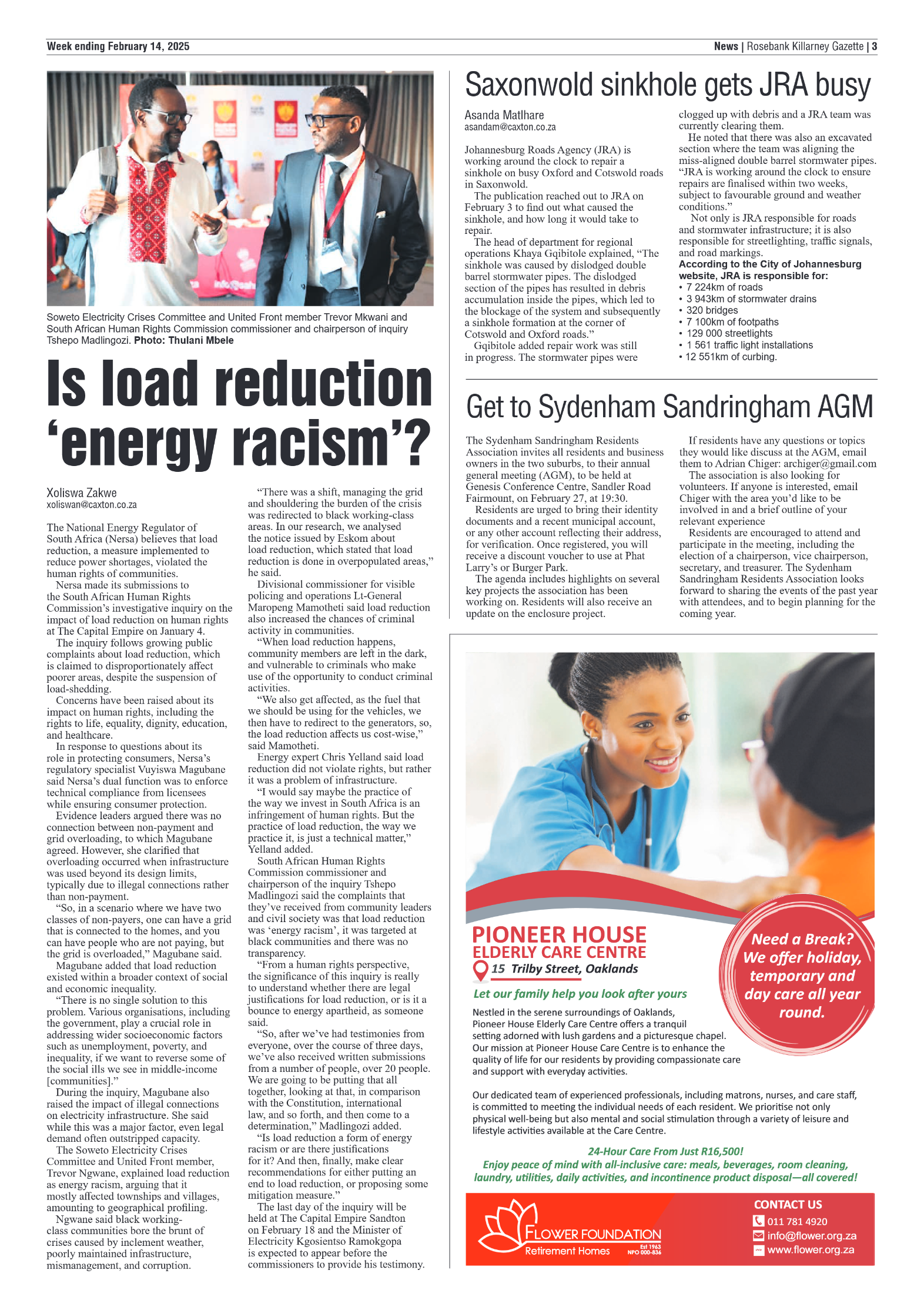 Rosebank Killarney Gazette 14 February 2025 page 3
