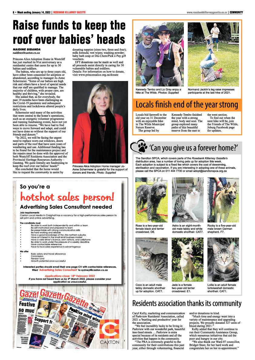 Rosebank Killarney Gazette 14 January 2022 page 6