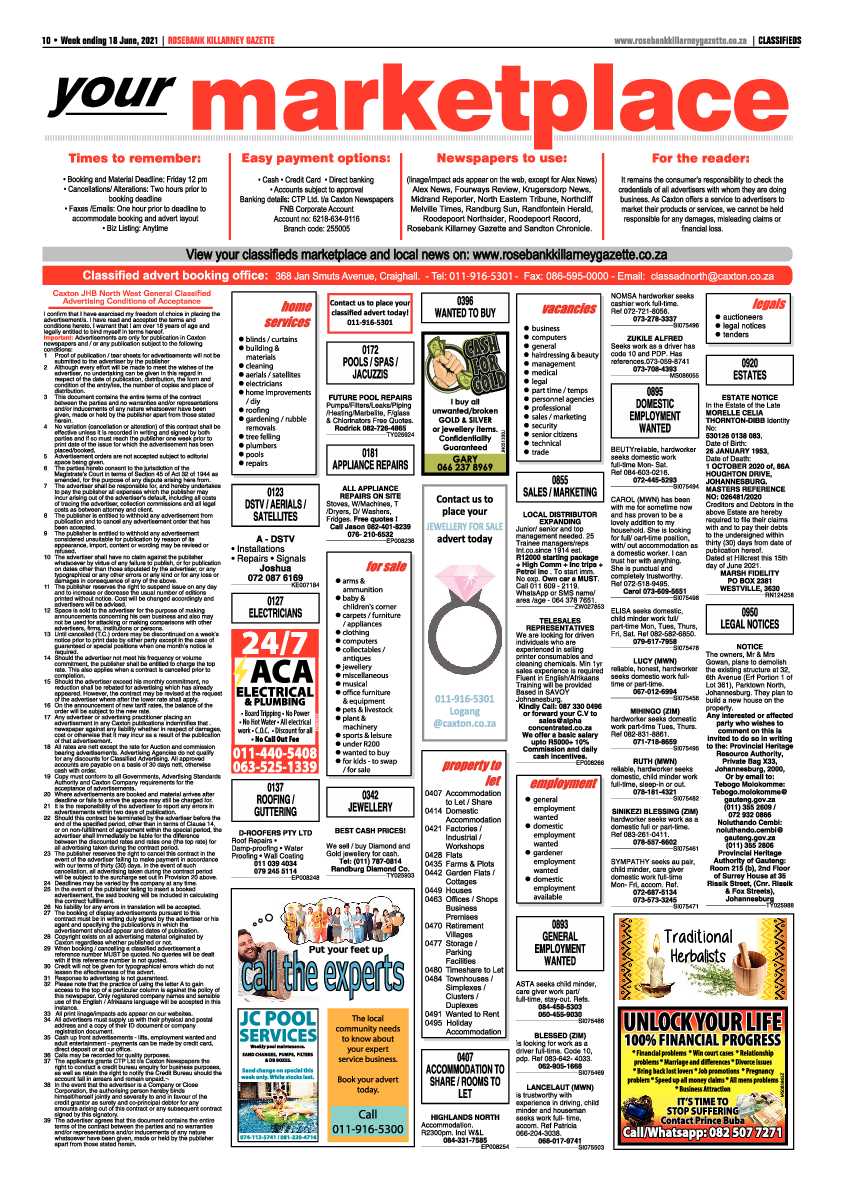 Rosebank Killarney Gazette 18 June 2021 page 10