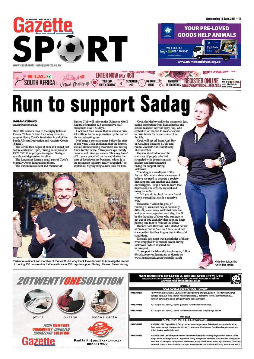 Rosebank Killarney Gazette 18 June 2021 page 12