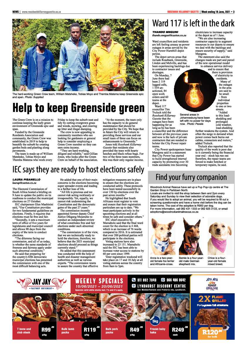 Rosebank Killarney Gazette 18 June 2021 page 3