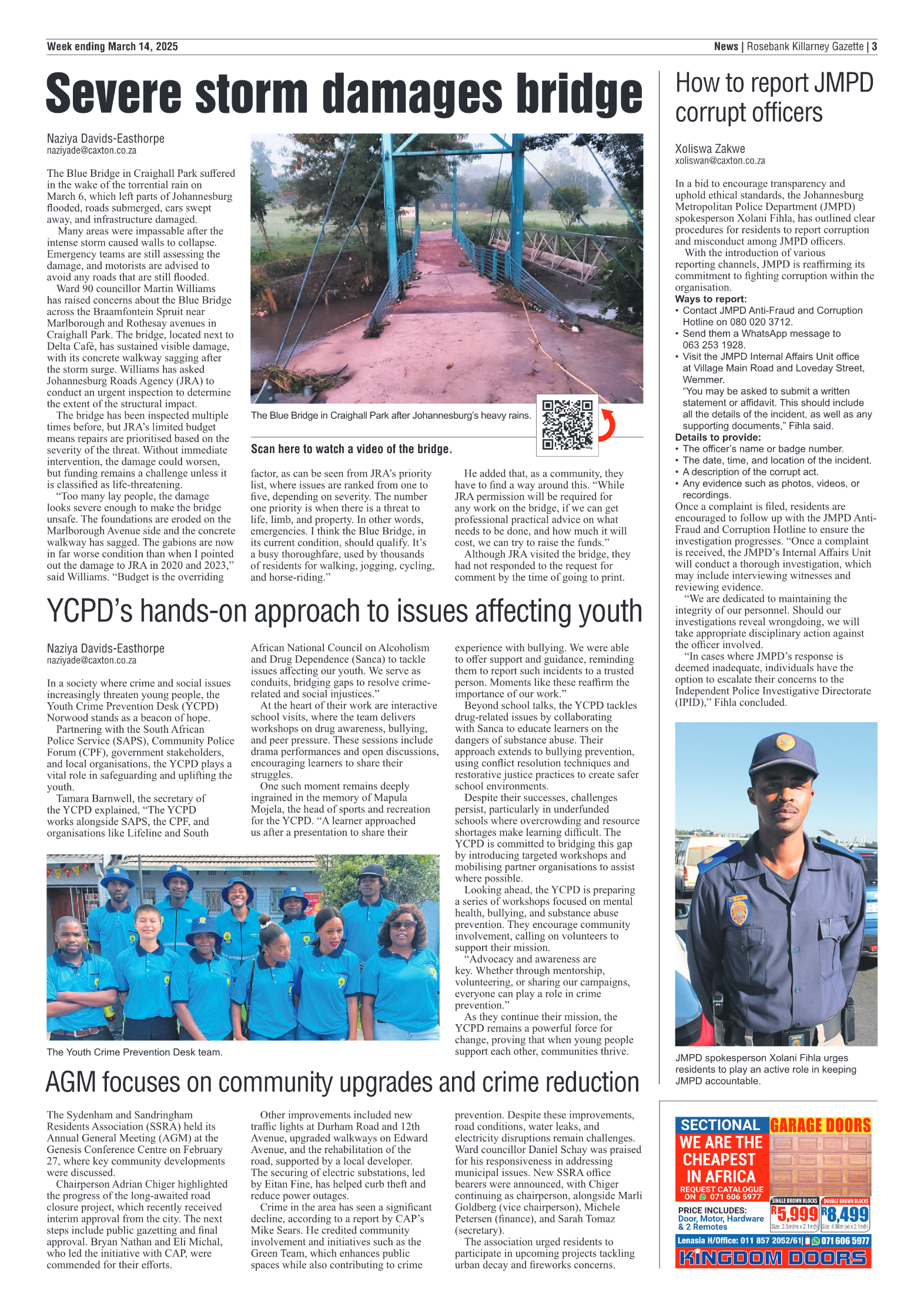 Rosebank Killarney Gazette 14 March 2025 page 3