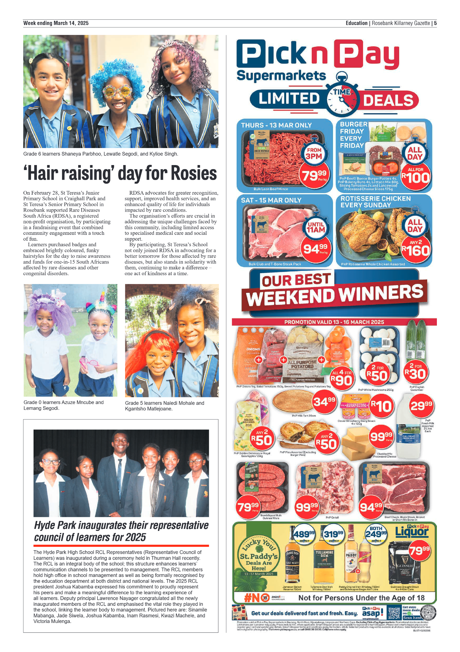 Rosebank Killarney Gazette 14 March 2025 page 5