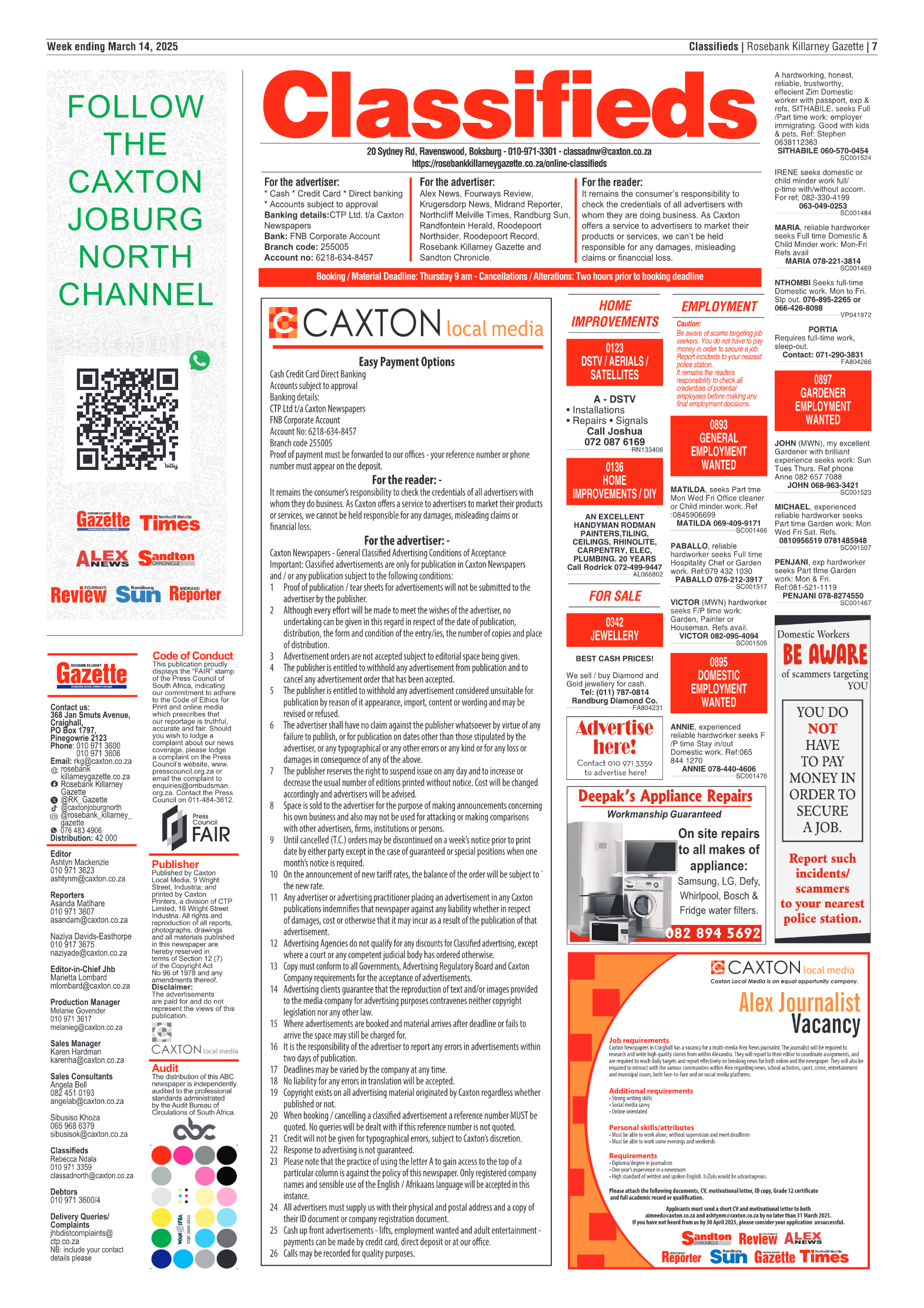 Rosebank Killarney Gazette 14 March 2025 page 7