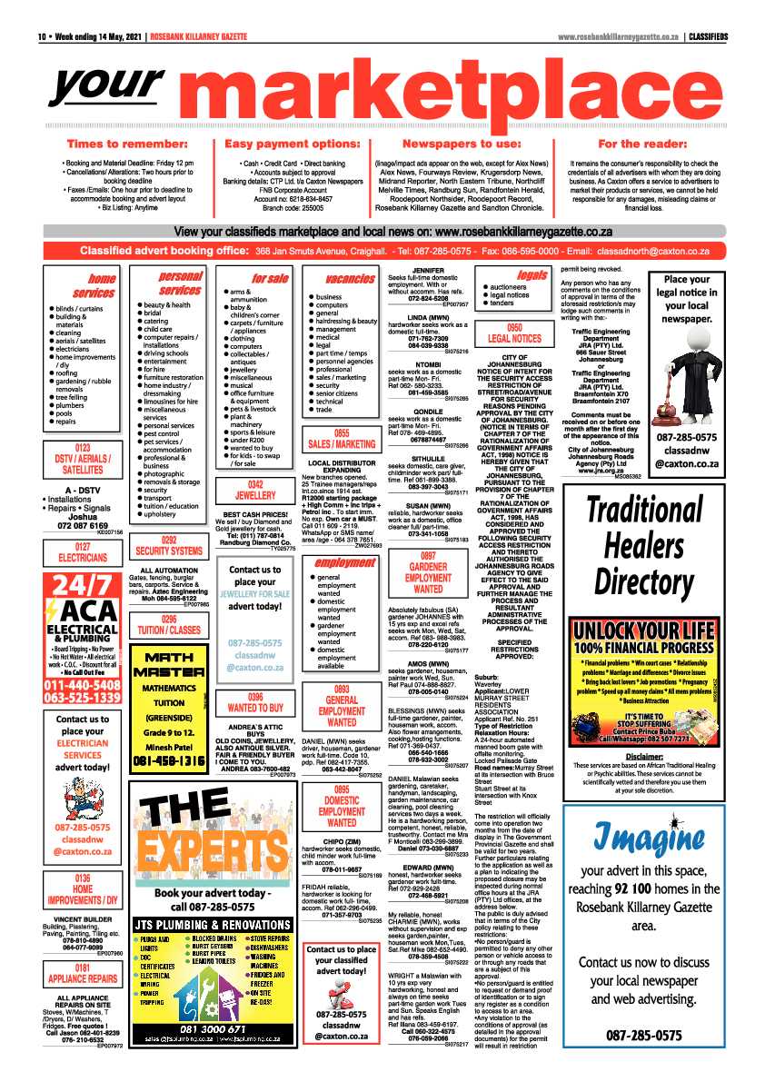 Rosebank Killarney Gazette 14 May 2021 page 10