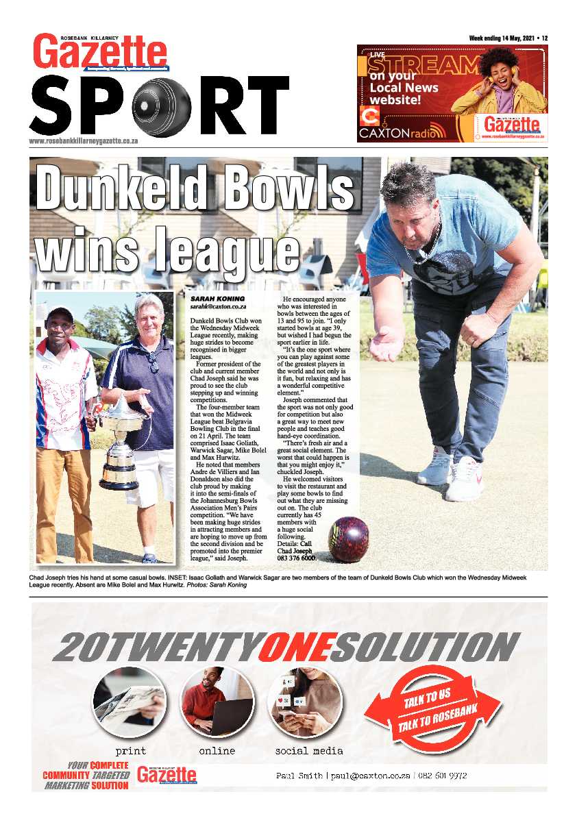 Rosebank Killarney Gazette 14 May 2021 page 12