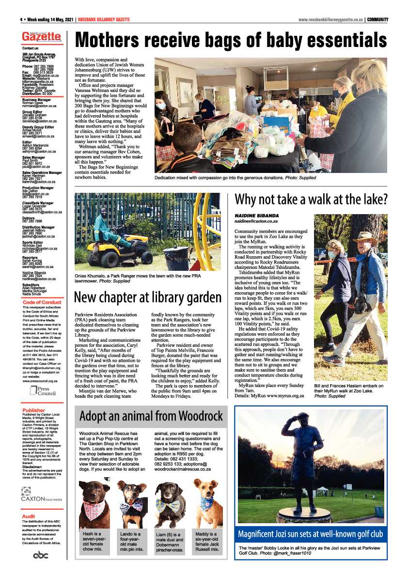 Rosebank Killarney Gazette 14 May 2021 page 4