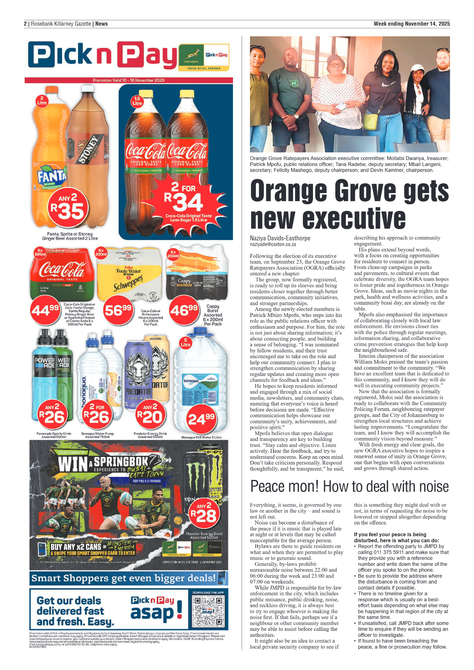 Rosebank Killarney Gazette 14 November 2025 page 2