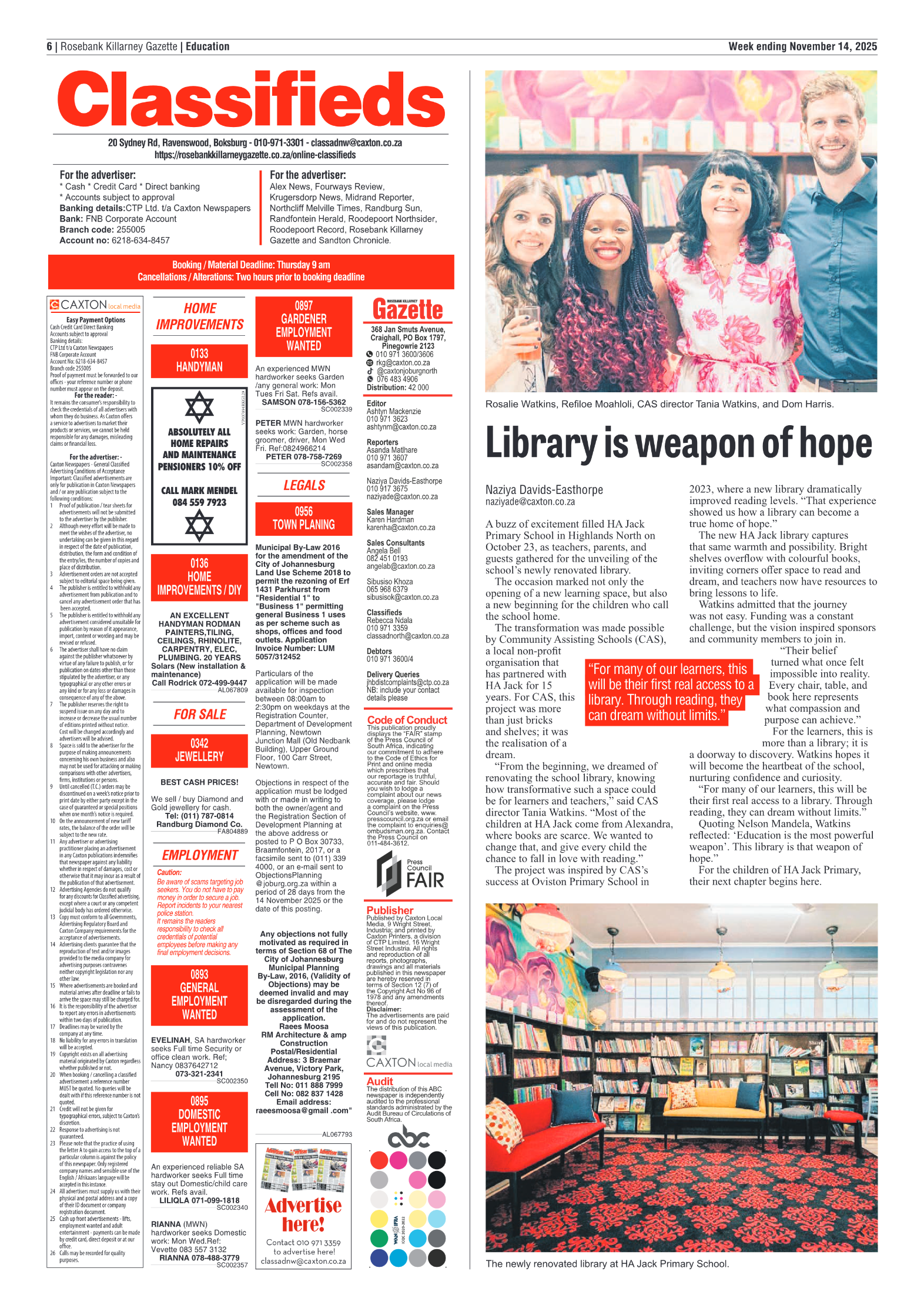 Rosebank Killarney Gazette 14 November 2025 page 6