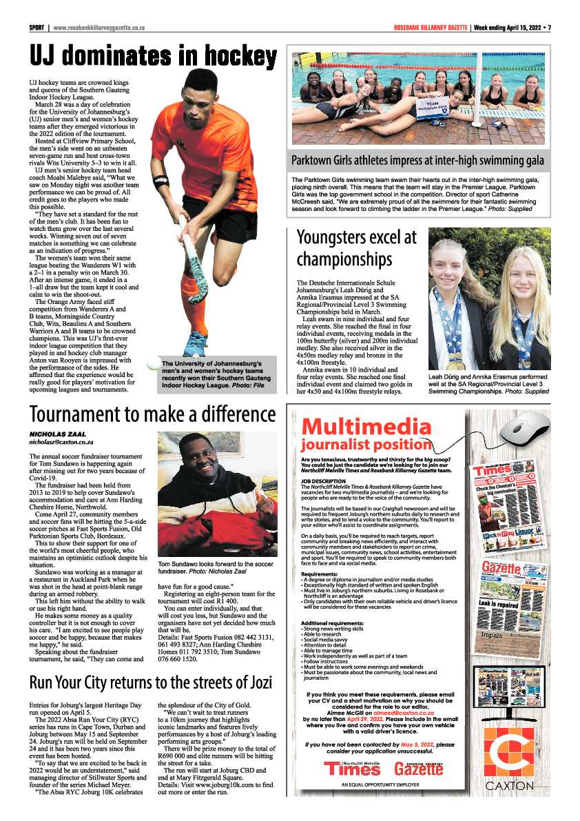 Rosebank Killarney Gazette 15 April 2022 page 7