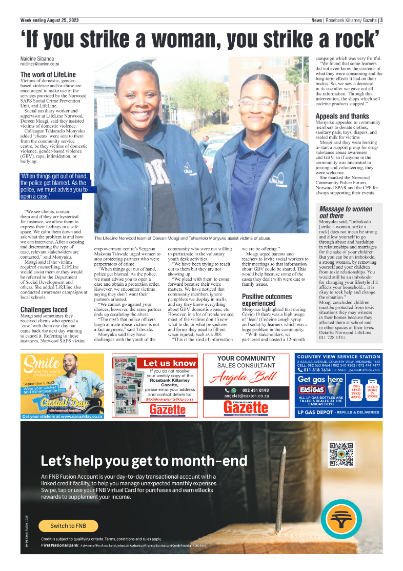 Rosebank Killarney Gazette 25 August 2023 page 3