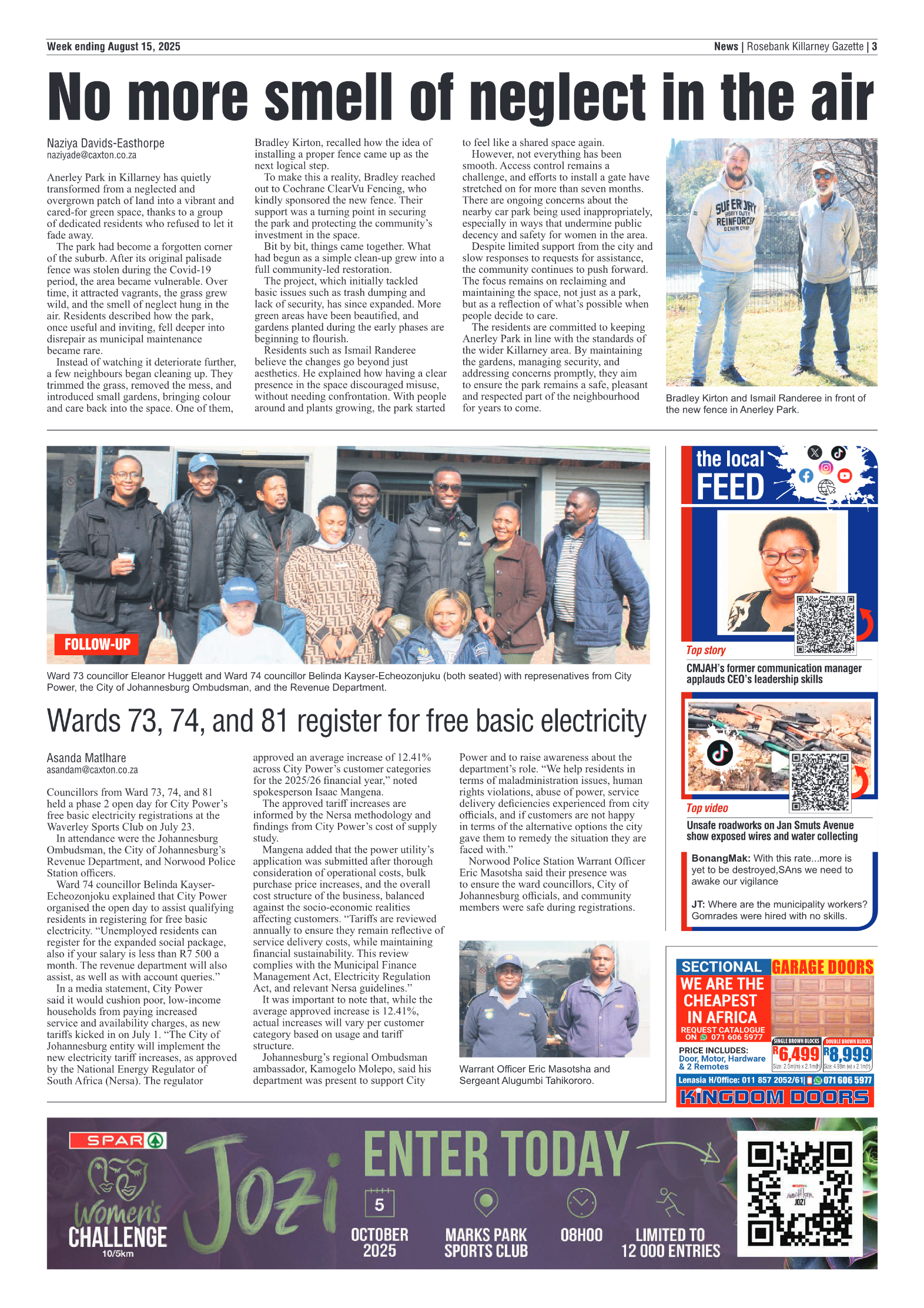 Rosebank Killarney Gazette 15 August 2025 page 3