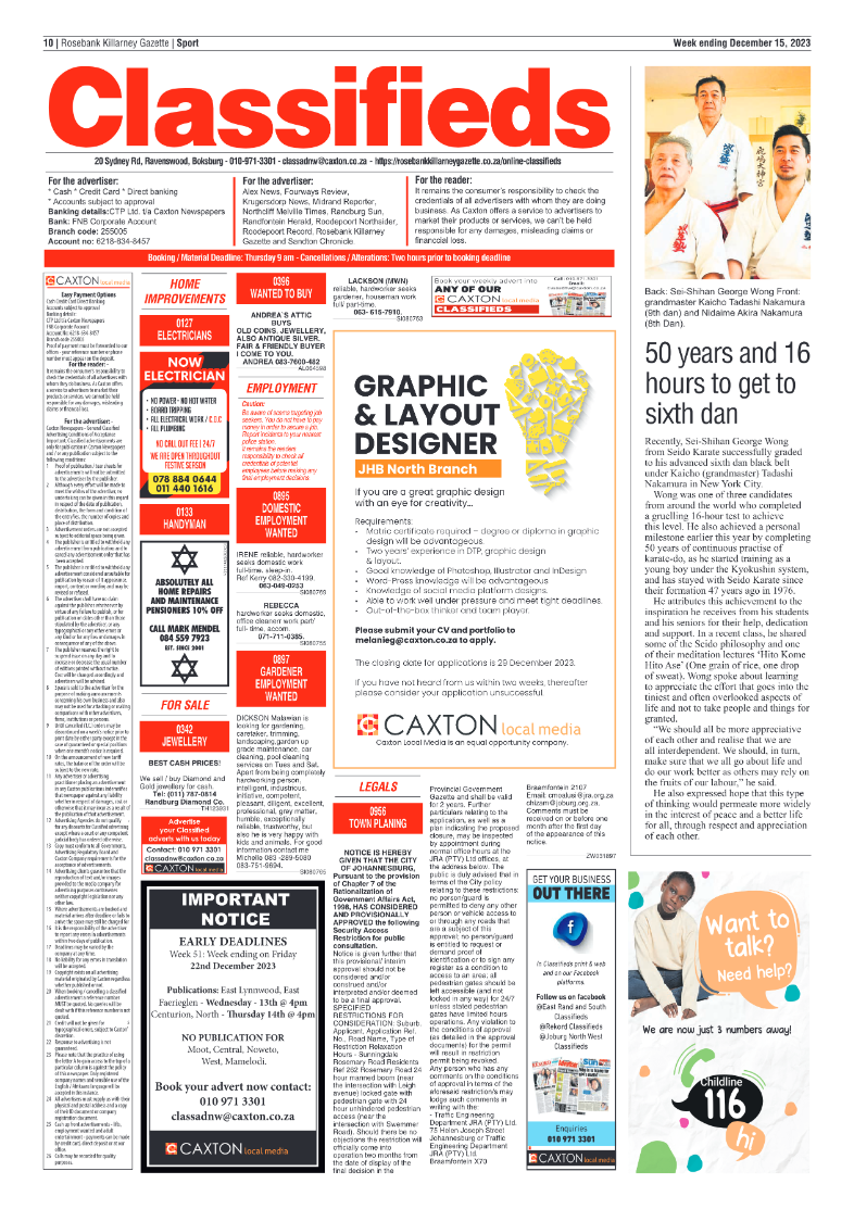 Rosebank Killarney Gazette 15 December 2023 page 10