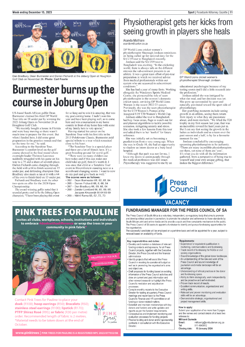 Rosebank Killarney Gazette 15 December 2023 page 11