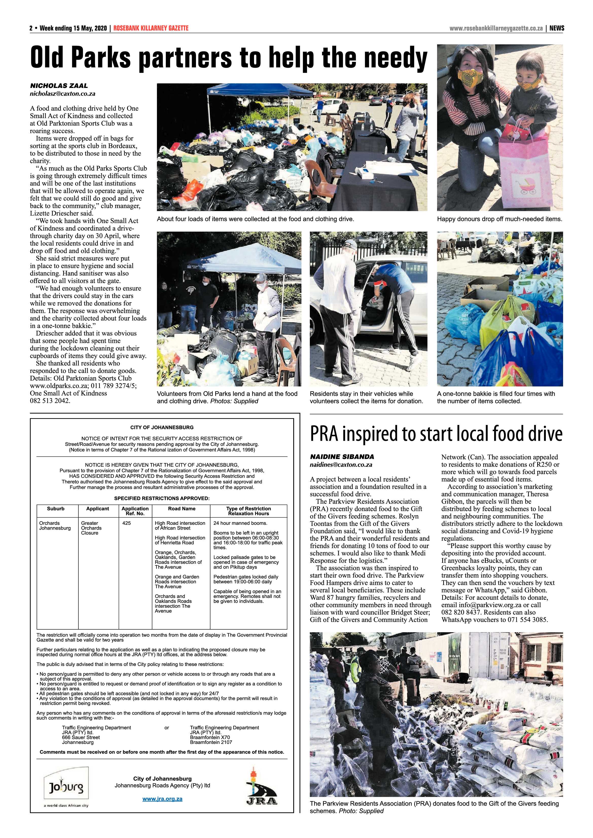 Rosebank Killarney Gazette 15 May 2020 page 2