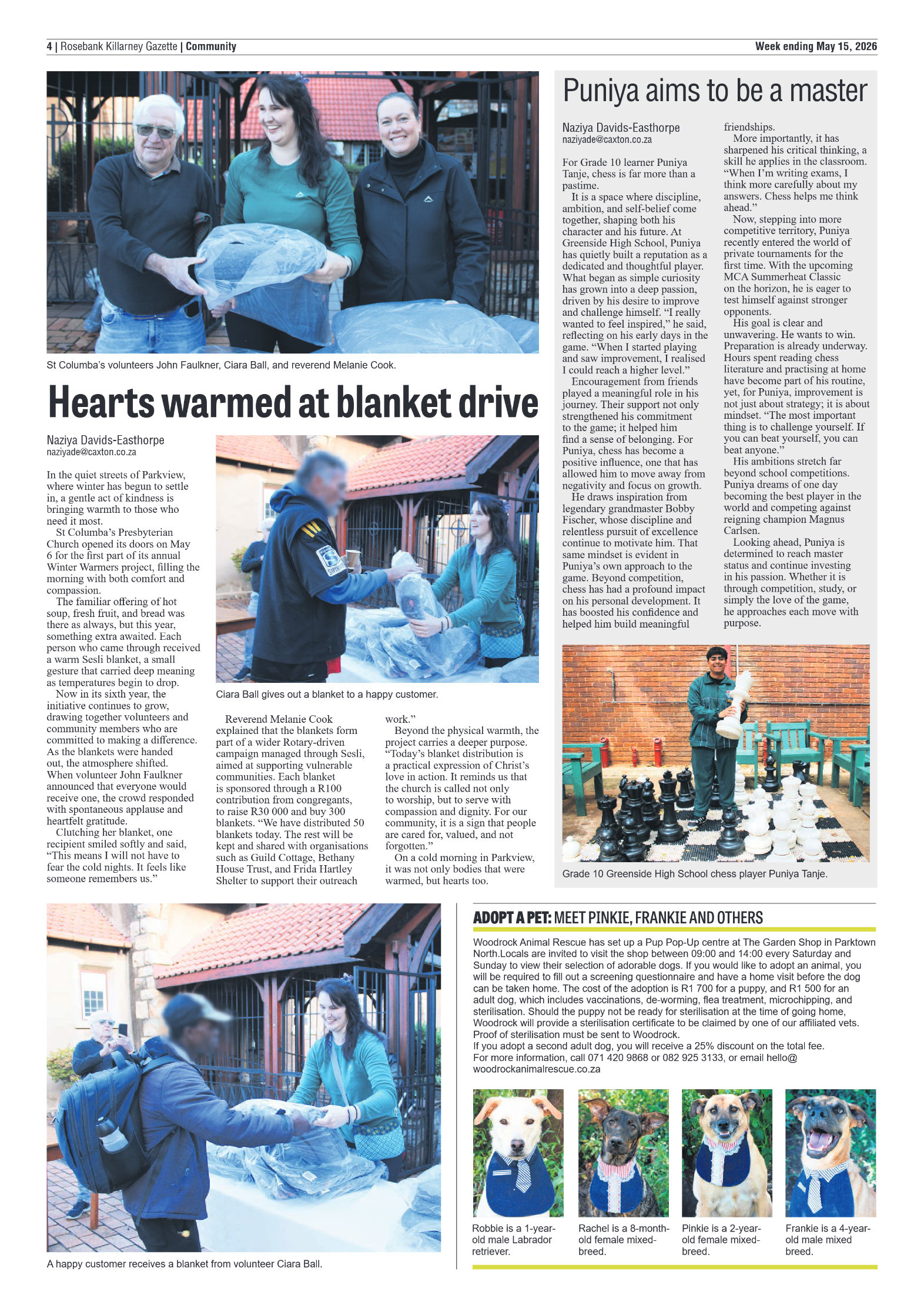 Rosebank Killarney Gazette 15 May 2026 page 4