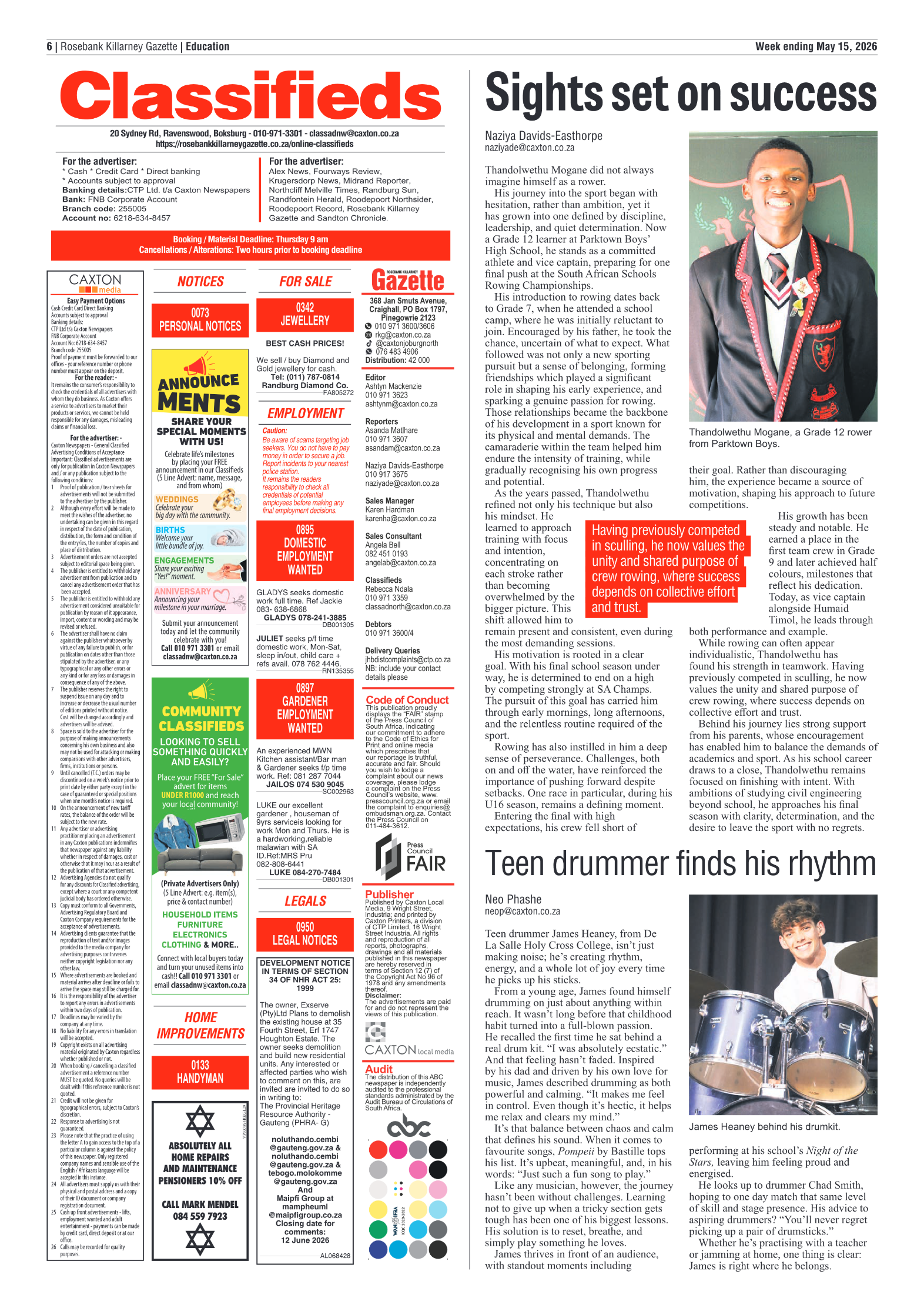 Rosebank Killarney Gazette 15 May 2026 page 6