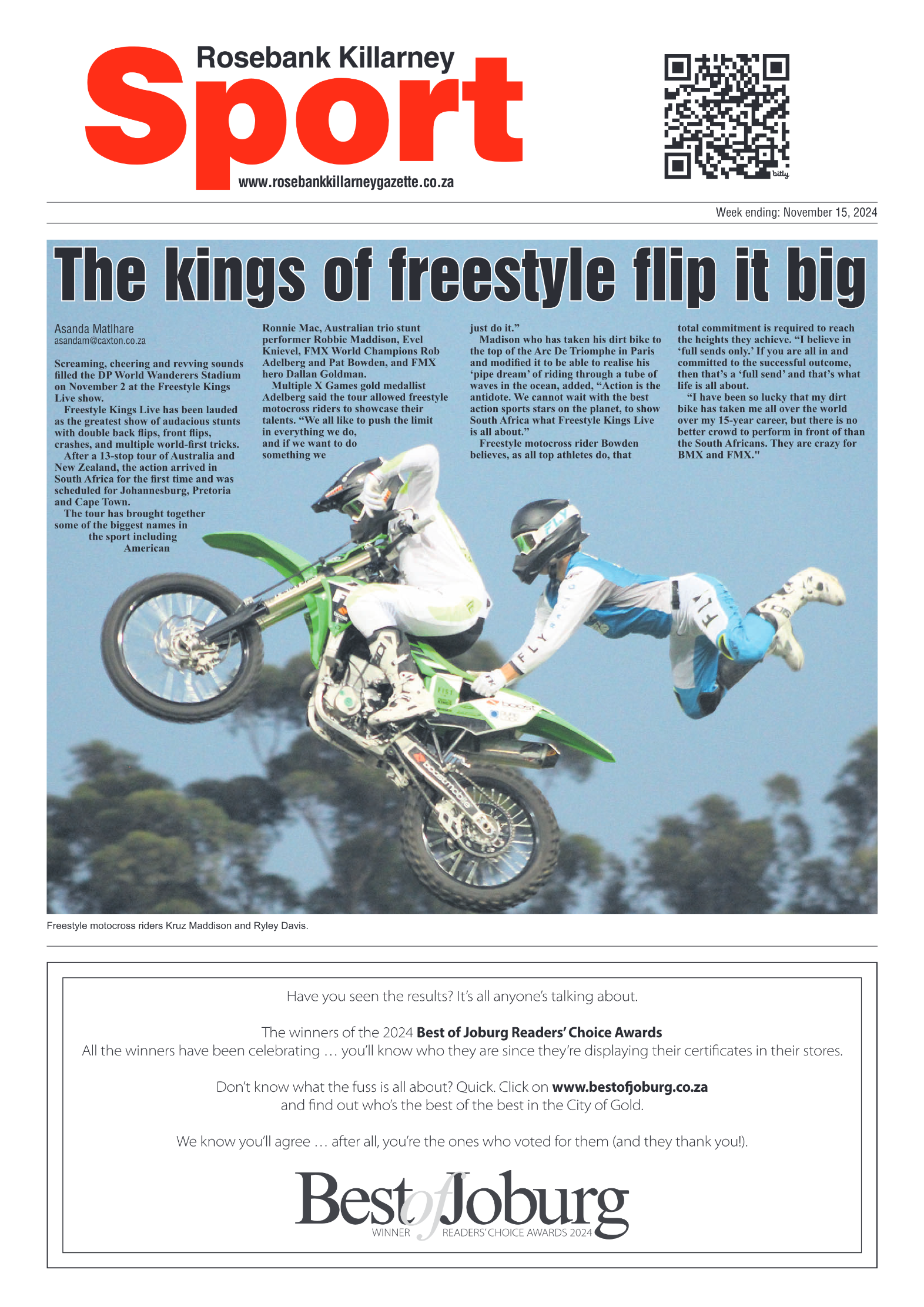 Rosebank Killarney Gazette 15 November 2024 page 12
